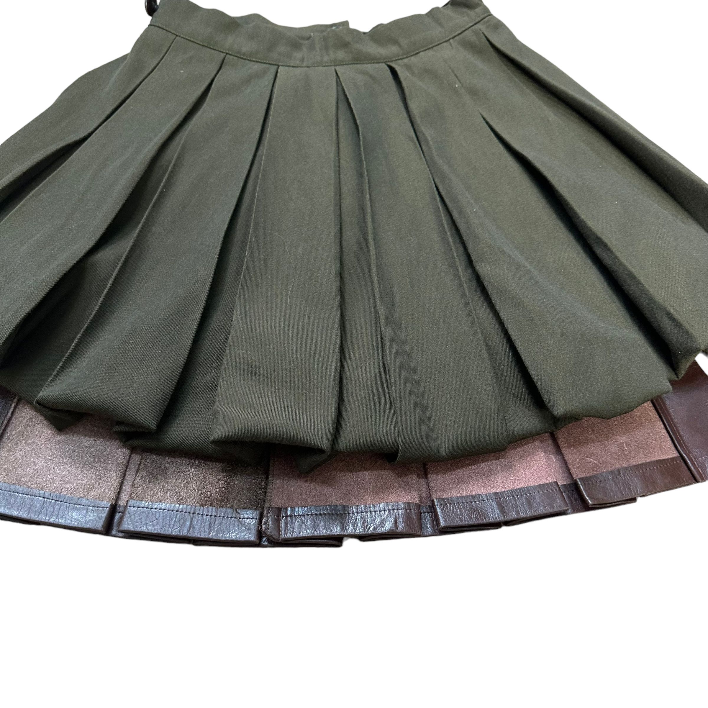 Yohji Yamamoto RARE!! YOHJI YAMAMOTO HYBRID LEATHER SKIRT #8234-213 Size 25" / US 0 / IT 36 - 7 Thumbnail