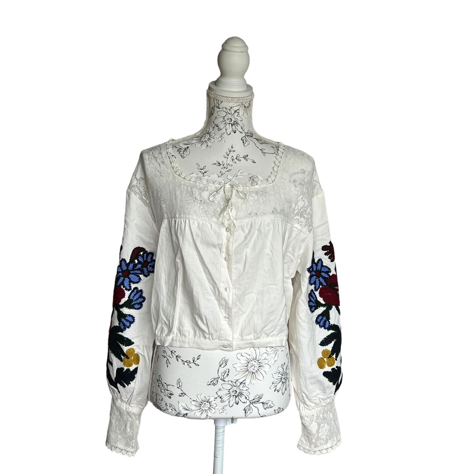 Free People Free People | Meadows Embroidered Crop Top Size Medium Size M / US 6-8 / IT 42-44 - 5 Thumbnail