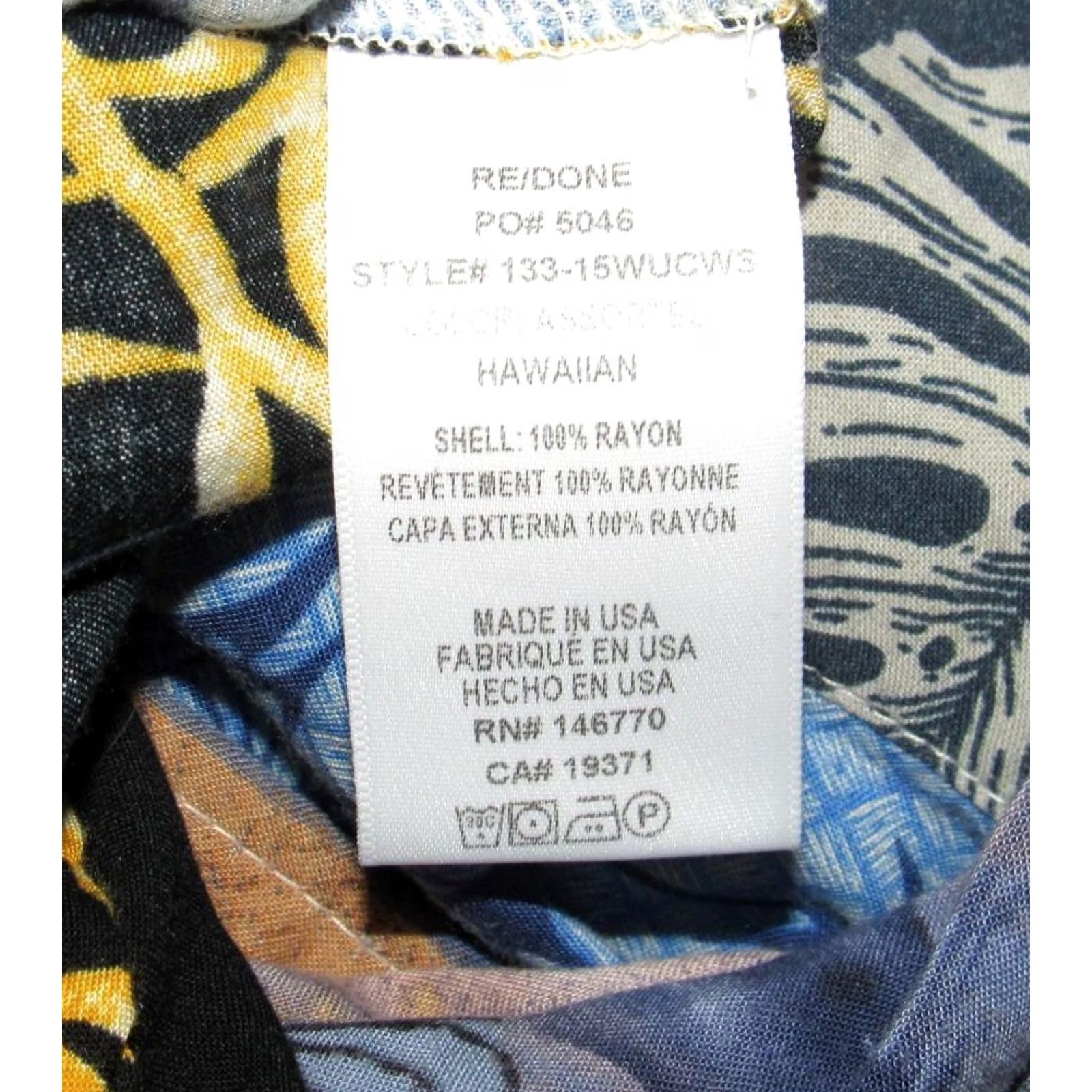 RE/DONE VINTAGE RE/DONE Sorted Hawaiian Rayon Long Sleeve Pearl Snap Shirt Small Size S / US 4 / IT 40 - 4 Thumbnail