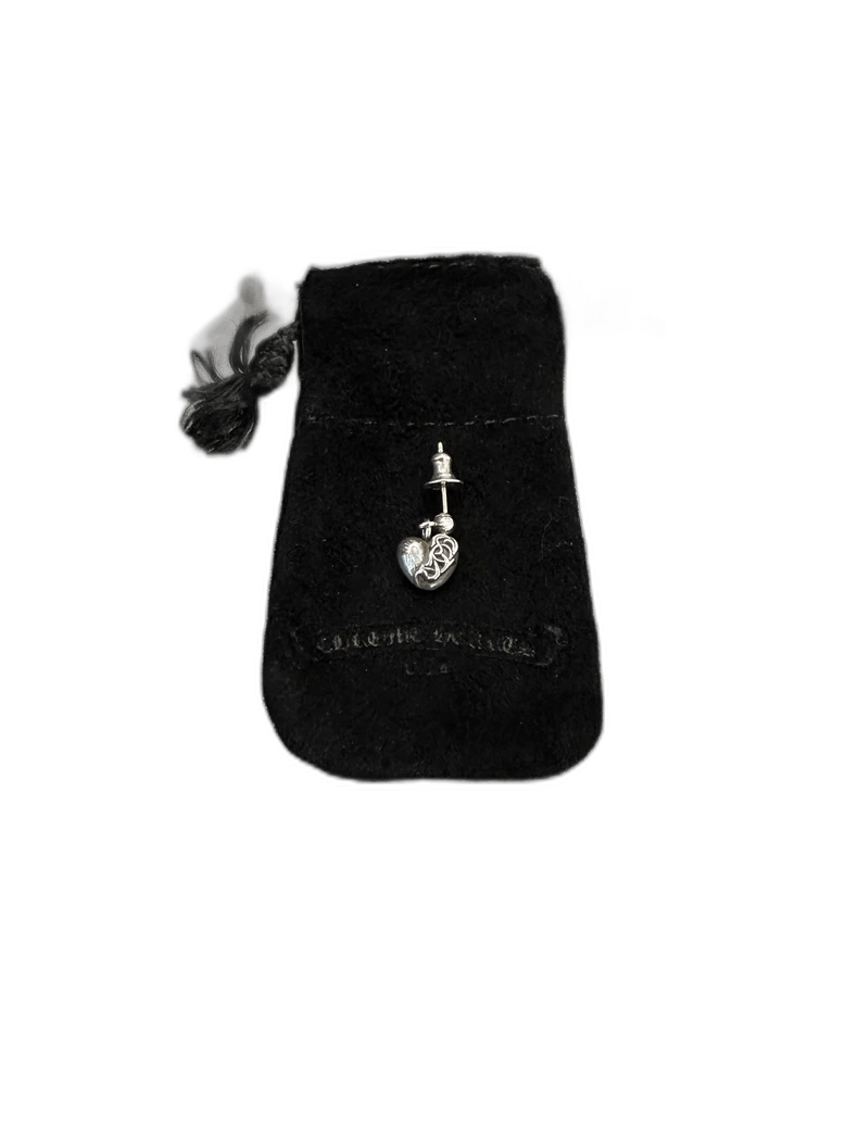 Chrome Hearts Chrome Hearts Silver Heart Vine Earrings Size ONE SIZE - 1 Thumbnail