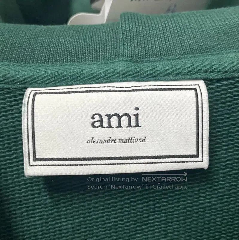 AMI AMI Long Sleeve Hoodie in Green . Size L / US 10 / IT 46 - 6 Thumbnail