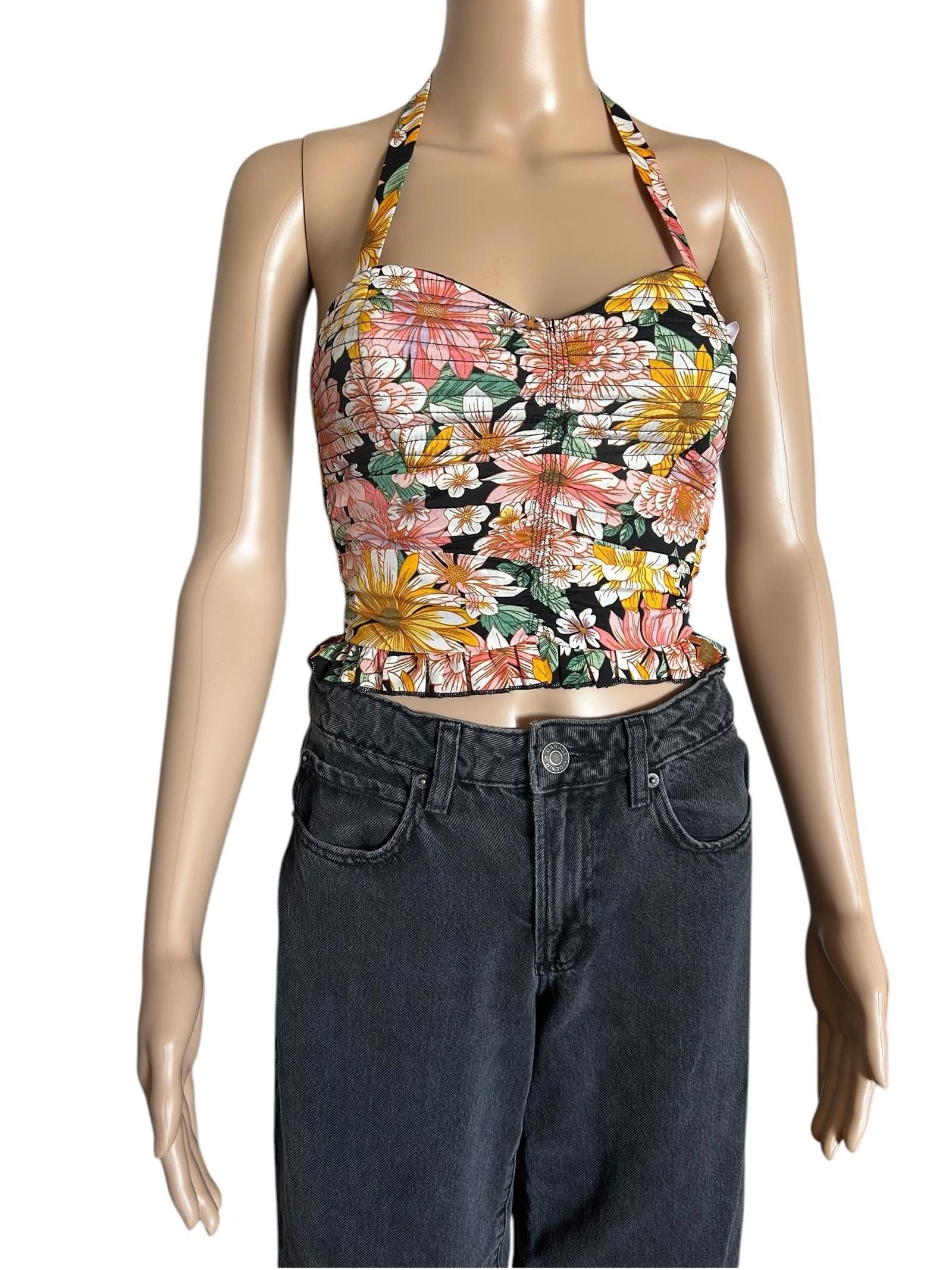 Designer BOG Collect Floral Crop Top - Perfect for Summer Size XS / US 0-2 / IT 36-38 - 2 Thumbnail