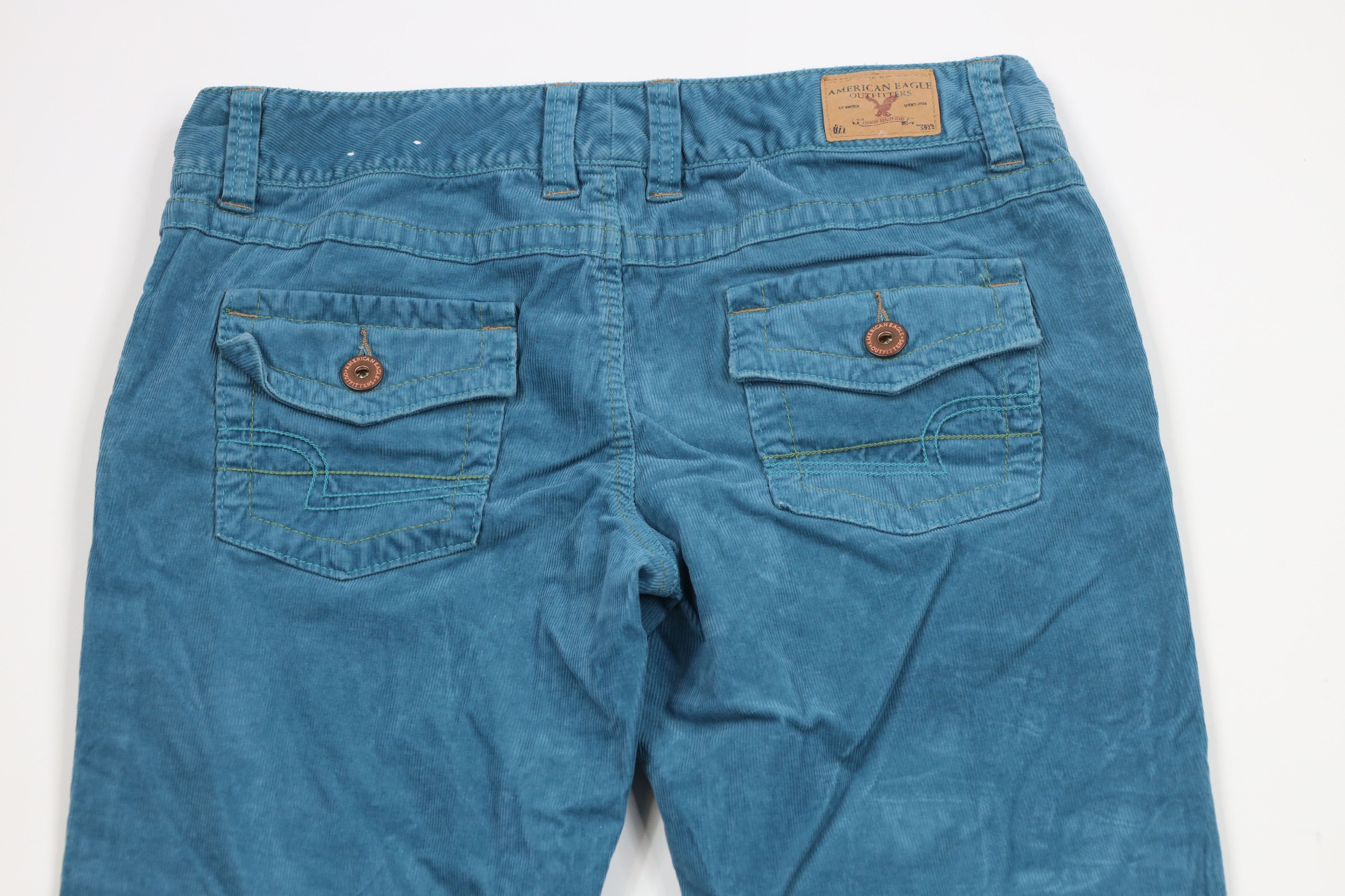 American Eagle Outfitters × Vintage Vintage 90s Y2K American Eagle Flared Corduroy Pants Size 32" / US 10 / IT 46 - 10 Thumbnail