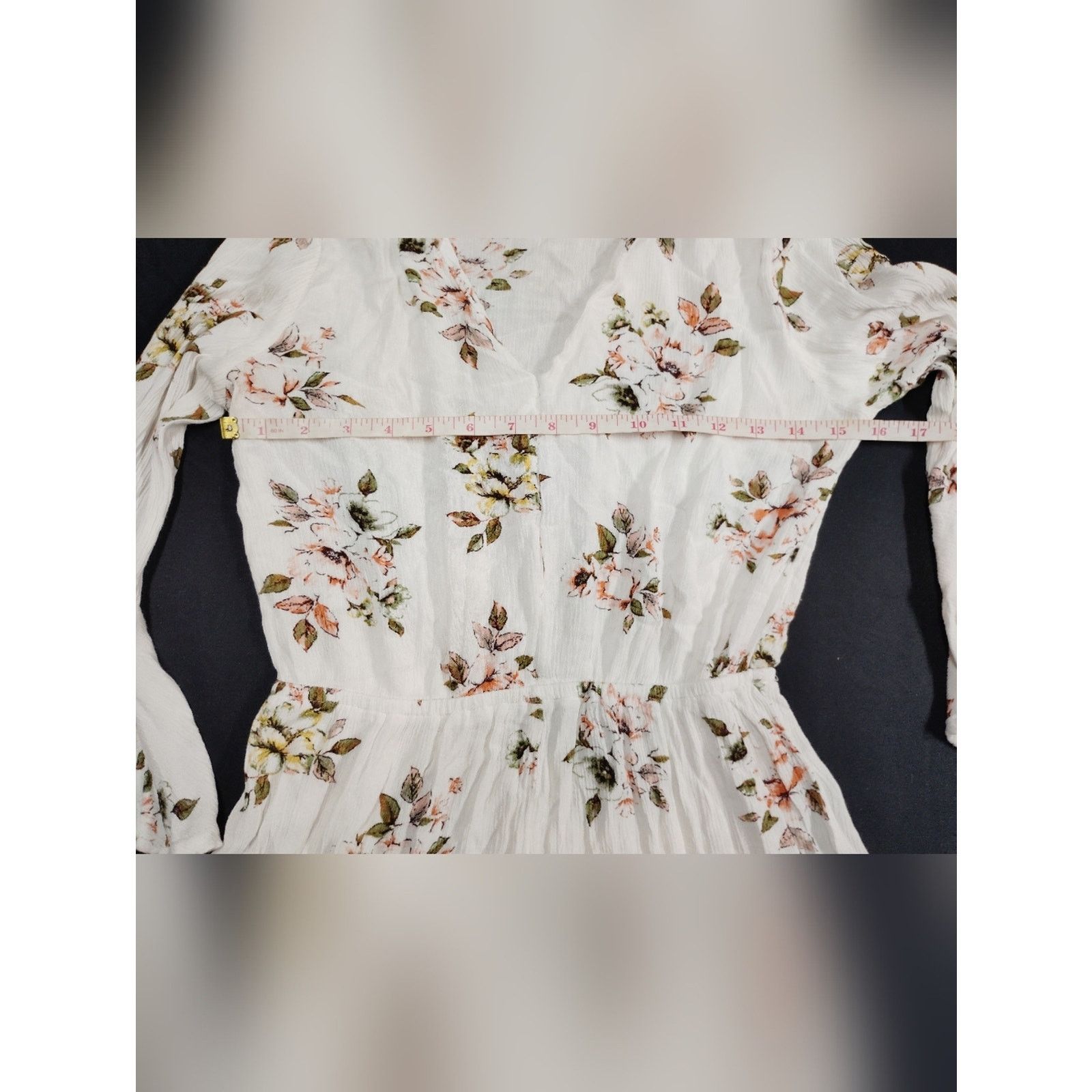 Elia Maurizi E M Floral Fitted Waist Long Sleeve Size S / US 4 / IT 40 - 4 Thumbnail