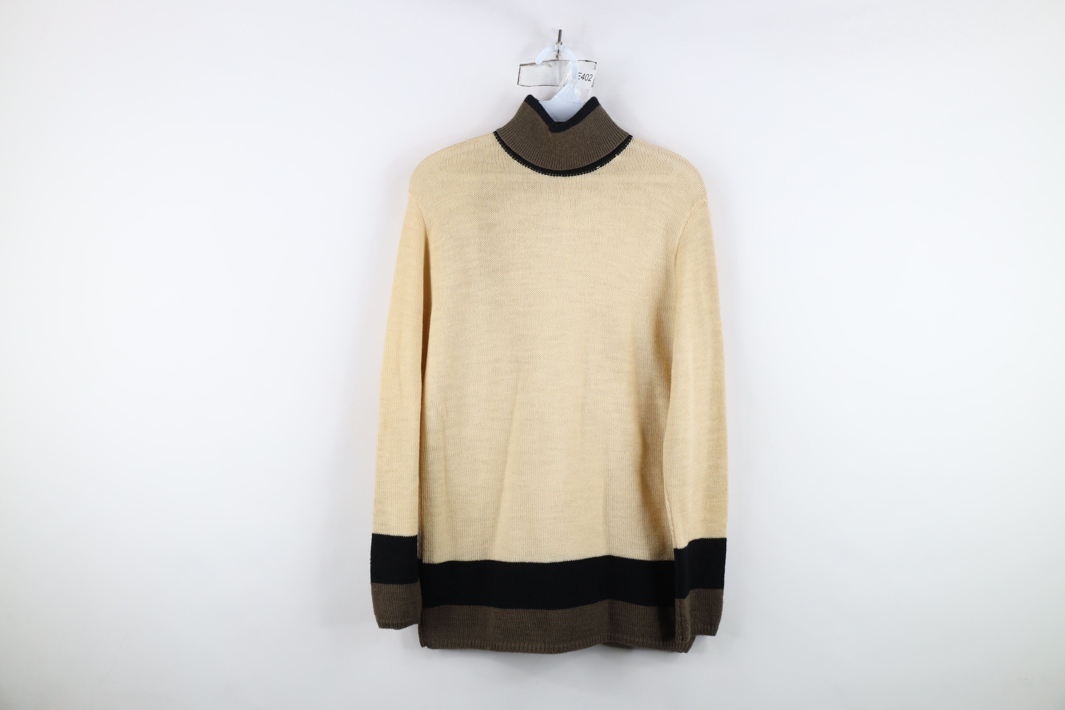 Vintage Vintage 60s 70s Mid Century Modern MCM Block Sweater USA Size M / US 6-8 / IT 42-44 - 1 Thumbnail