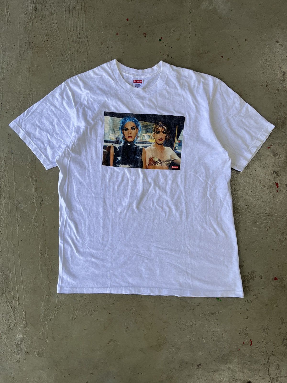 Supreme Photo Tee Nan Goldin Misty and Jimmy Paulette Tee