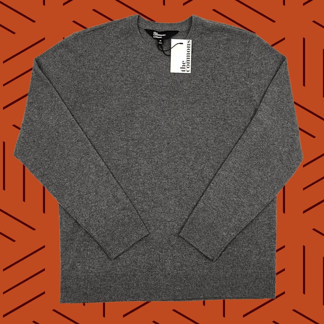 Vintage The Commons Cashmere Sweater Mens XL Gray Knit Crew Pullover Quiet Luxury NEW Size US XL / EU 56 / 4 - 1 Thumbnail