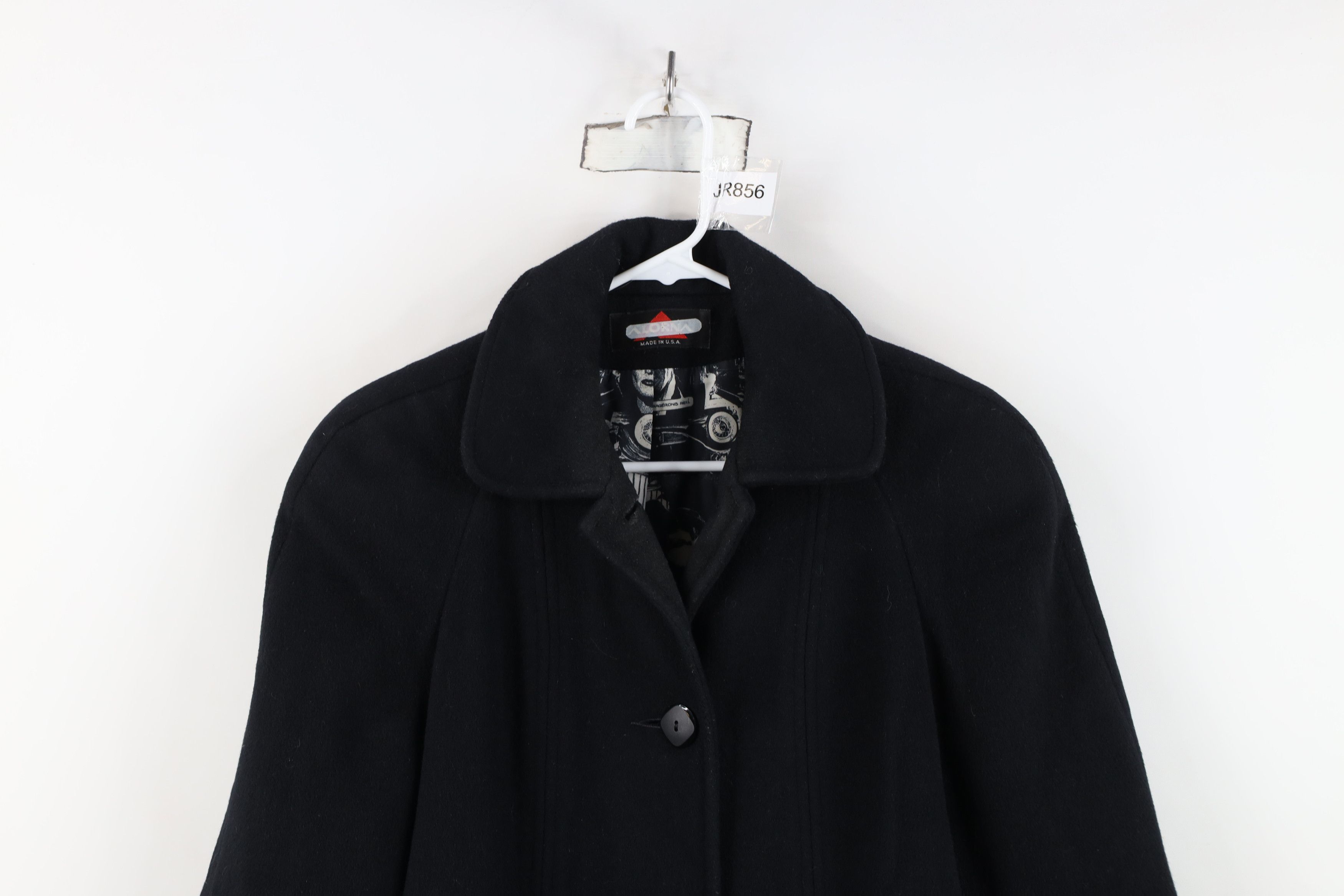 Vintage Vintage 80s 90s Alorna Wool Peacoat Jacket Black USA Size M / US 6-8 / IT 42-44 - 2 Thumbnail