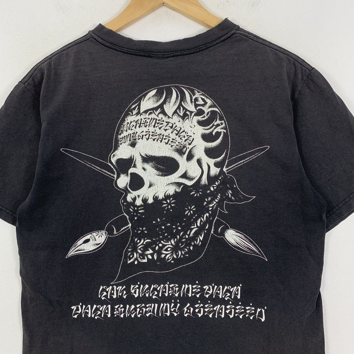 Japanese Brand USUGROW SKULL Punk Japanese Brand Short Sleeve Tshirt Size US S / EU 44-46 / 1 - 3 Thumbnail