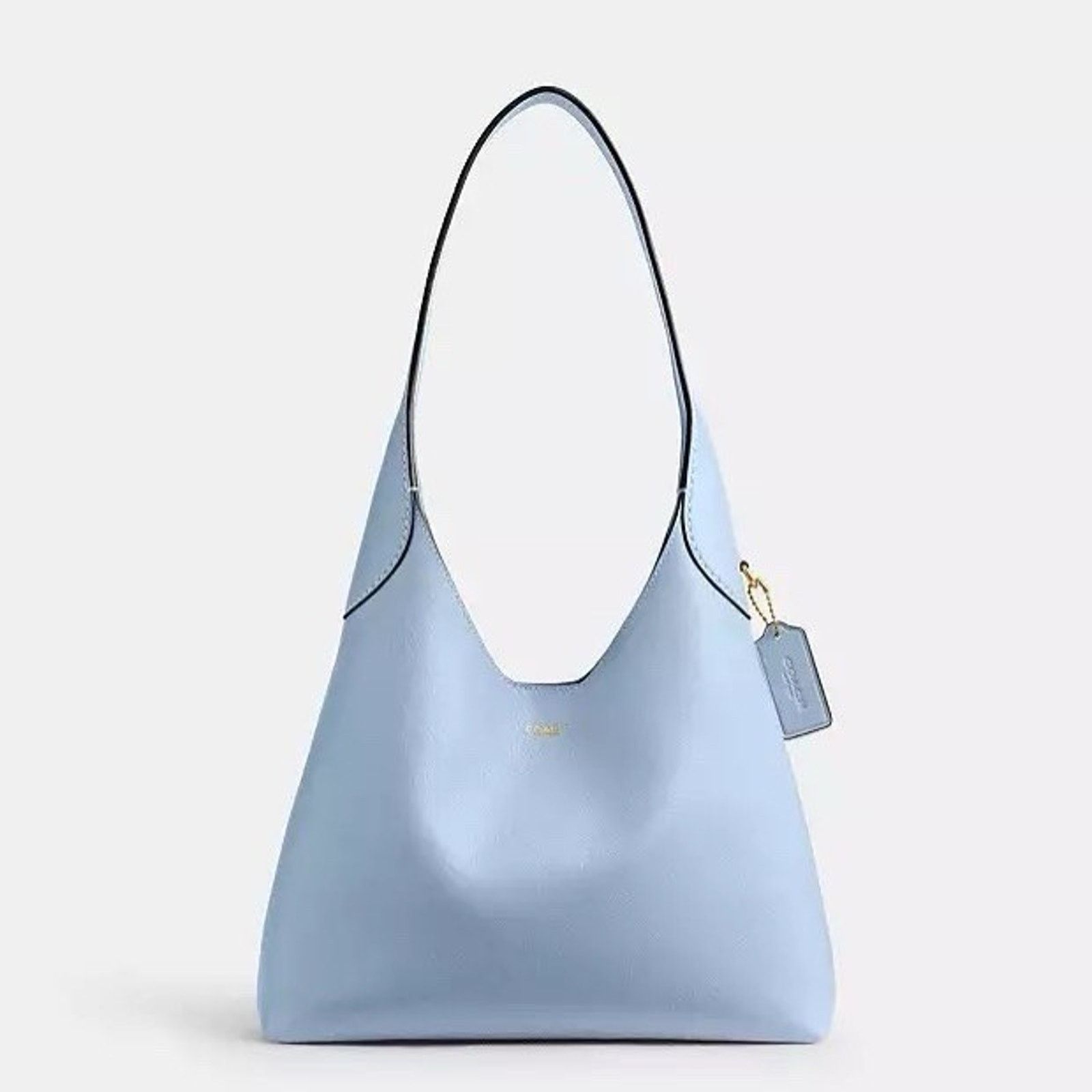 Coach NWT COACH Brooklyn Shoulder Bag 28 Leather Brass/Bluebell Size ONE SIZE - 7 Thumbnail