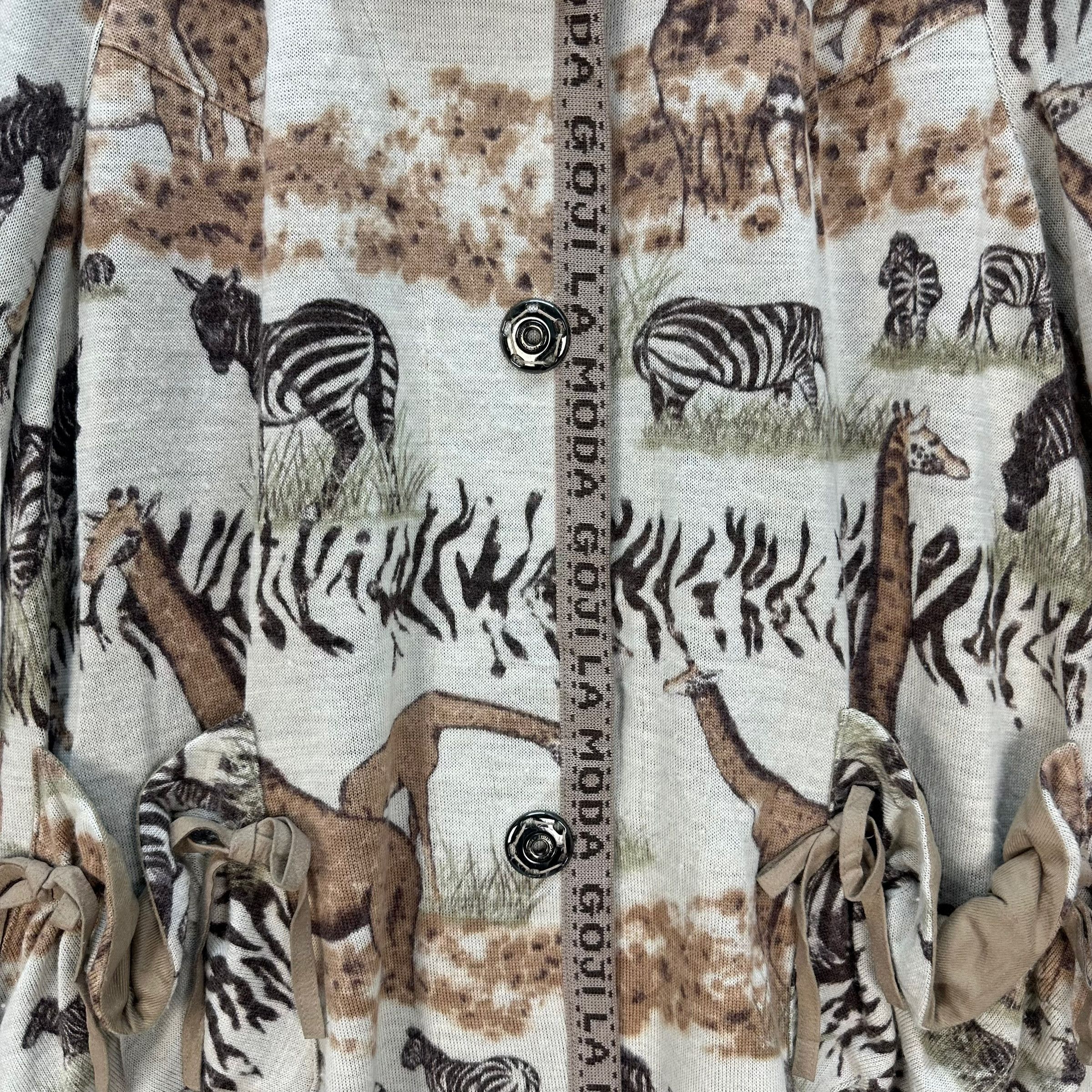 Japanese Brand GOJI LA MODA ANIMAL OVERPRINT LONG COAT JACKET #9003-47 Size XL / US 12-14 / IT 48-50 - 6 Thumbnail