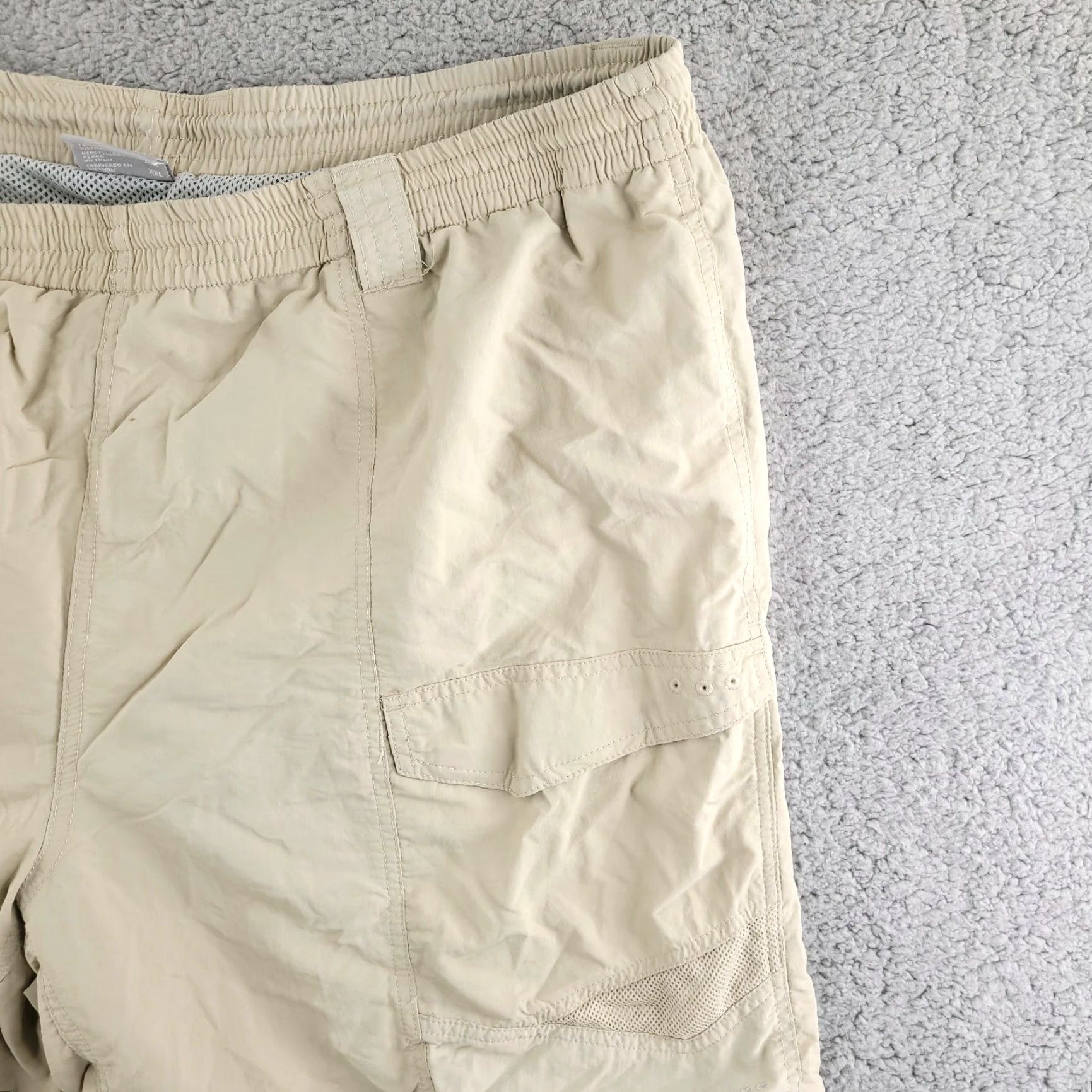 Vintage Columbia PFG Shorts Men's XXL Tan Beige Net Swim Trunks Bottoms Netted Size US 39 - 3 Thumbnail