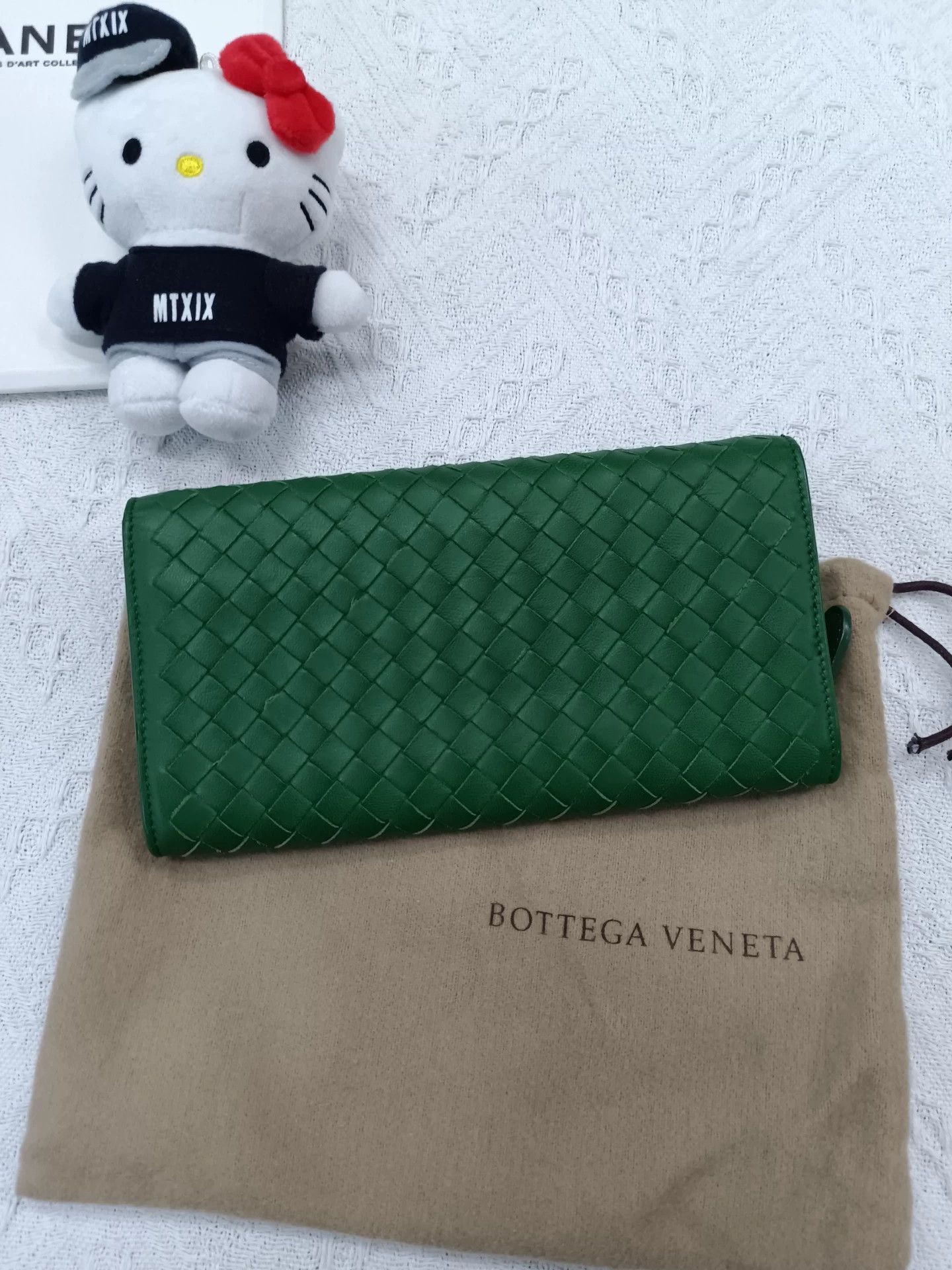Bottega Veneta BOTTEGA VENETA Woven Green Clutch 19x9.5 Dust Bag Size ONE SIZE - 2 Thumbnail