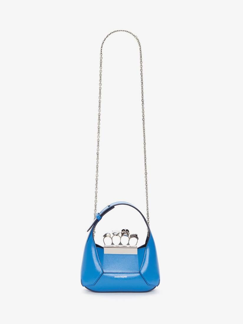 Alexander McQueen o1w1db10925 Size: OS/The Jewelled Hobo Mini Bag in Blue Size ONE SIZE - 3 Thumbnail