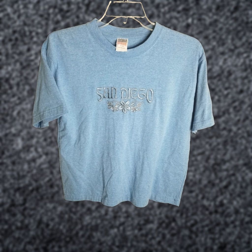 Vintage VINTAGE Mens L Embroidered San Diego Souvenir Blue T-Shirt Size US L / EU 52-54 / 3 - 1 Thumbnail