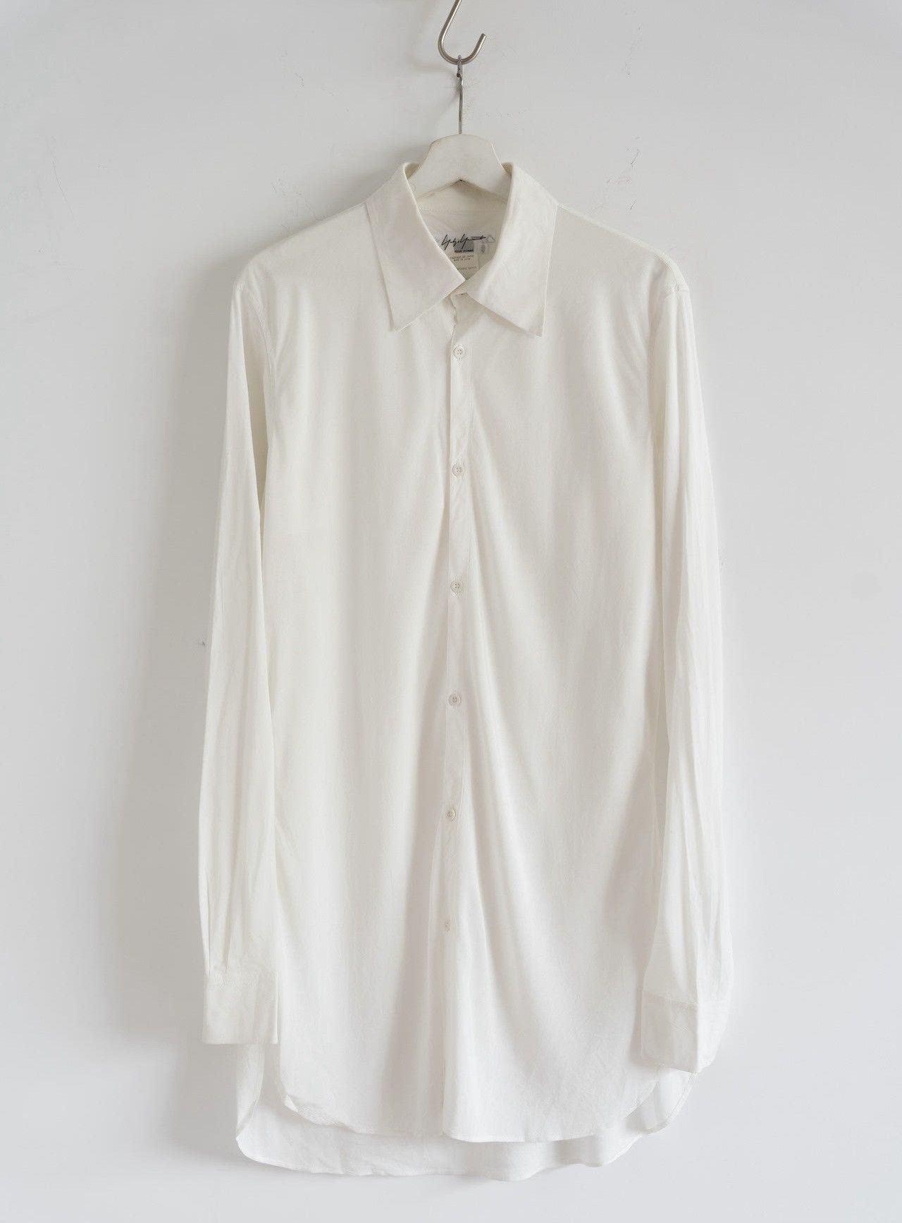 Yohji Yamamoto Yohji Yamamoto 03AW Curved Cut Rayon White Shirt Size US L / EU 52-54 / 3 - 1 Thumbnail