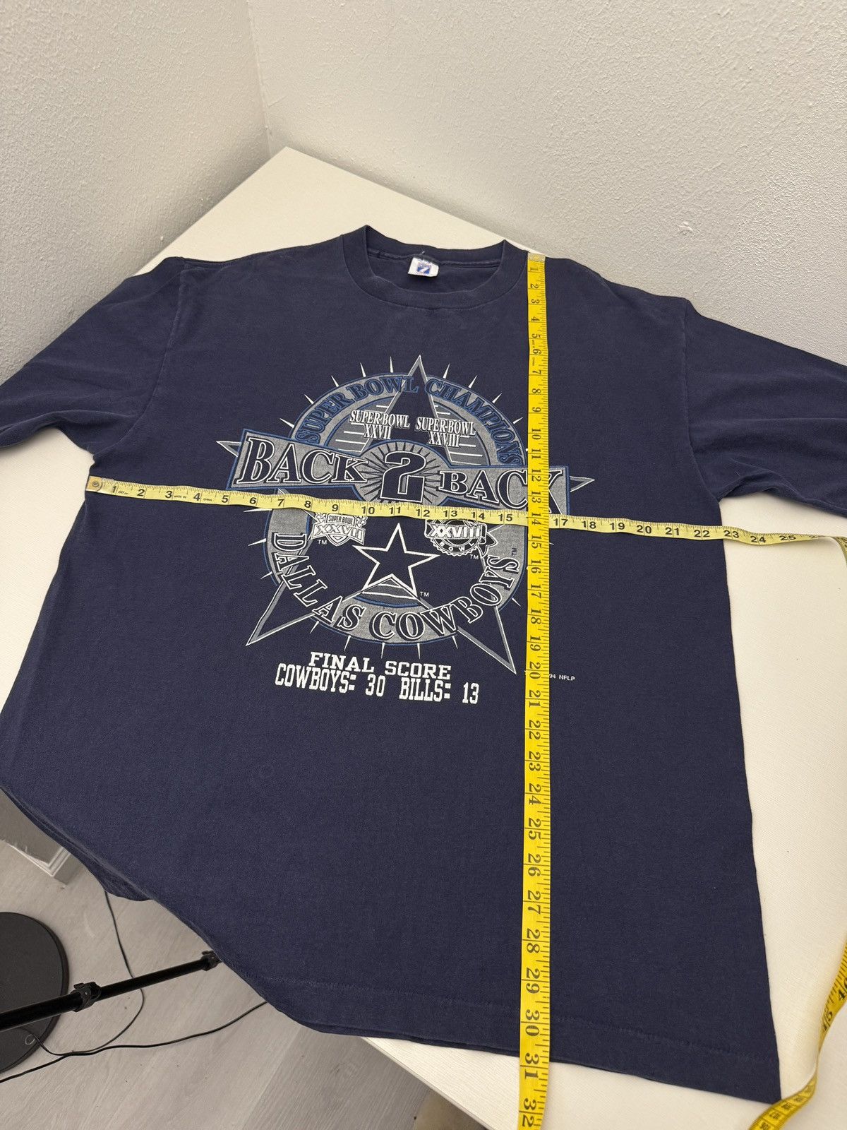 Logo 7 Vintage 1994 Logo 7 Dallas Cowboys Back 2 Back Champion Tee Size US XL / EU 56 / 4 - 6 Thumbnail