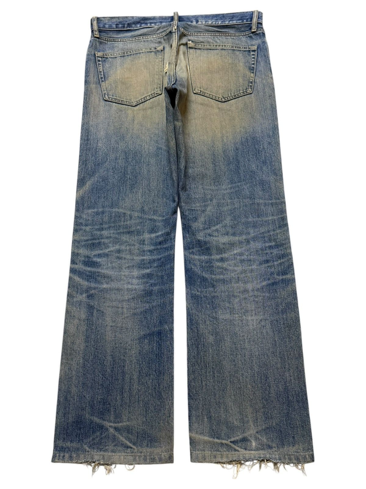 Uniqlo Vintage Y2K Japan Uniqlo Mud Wash Clawmark Whisker Loose Fit Size US 34 / EU 50 - 2 Thumbnail
