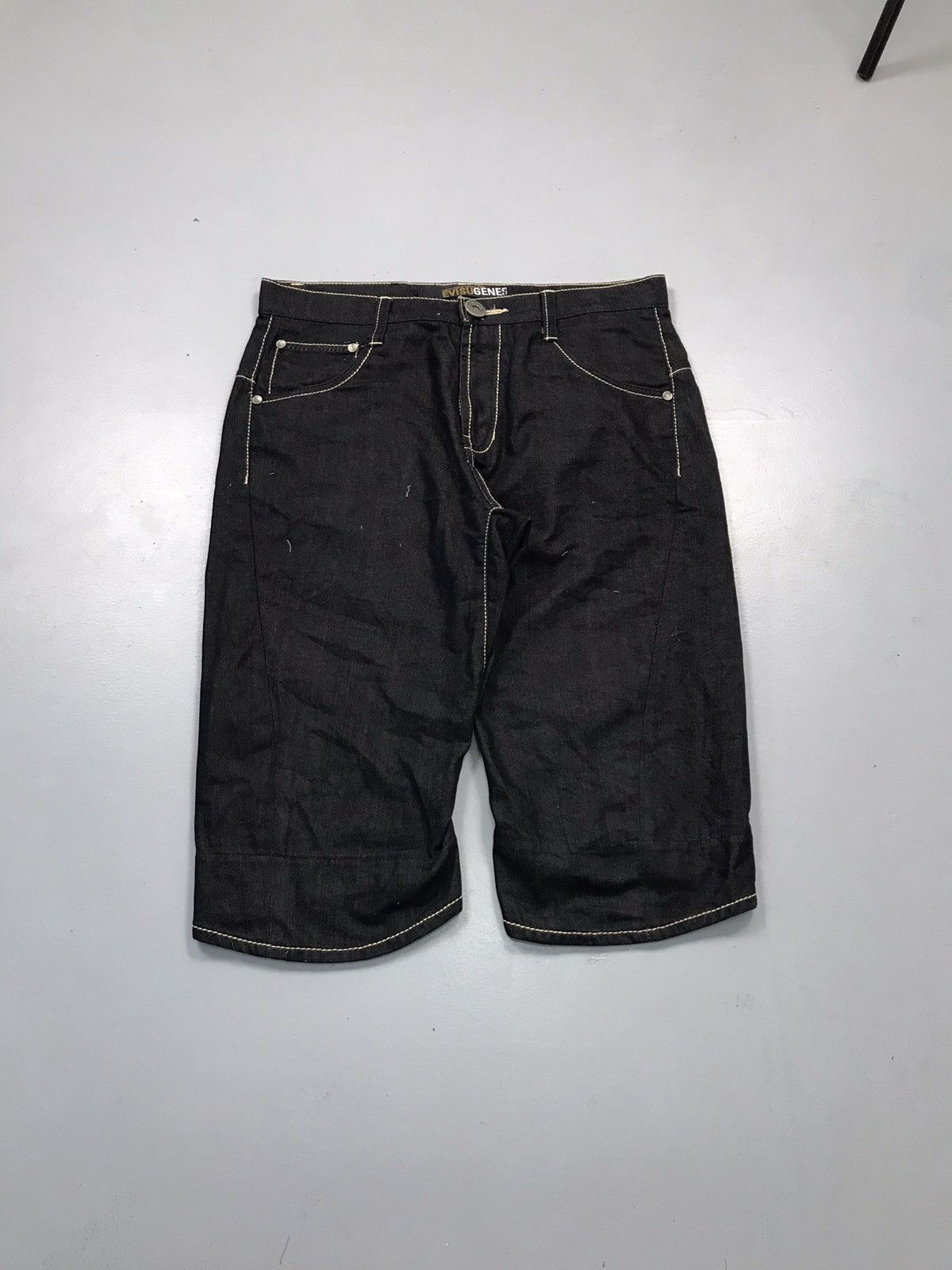 Japanese Brand Vintage Evisu inspired seagull buckle belt jort Size US 35 - 2 Thumbnail