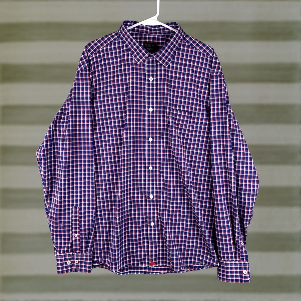 UNTUCKit UNTUCKit Button-Up Shirt Mens 3XL Multicolor Plaid Nylon Blend Stretch Long Sleeve Size US XXL / EU 58 / 5 - 1 Thumbnail