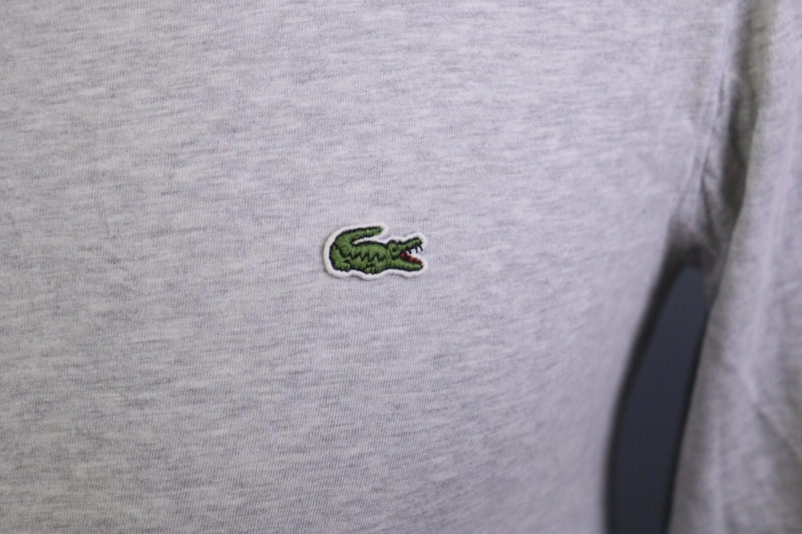 Lacoste Lacoste Regular Fit Gray Crocodile Logo T-Shirt Size M Size US M / EU 48-50 / 2 - 5 Thumbnail