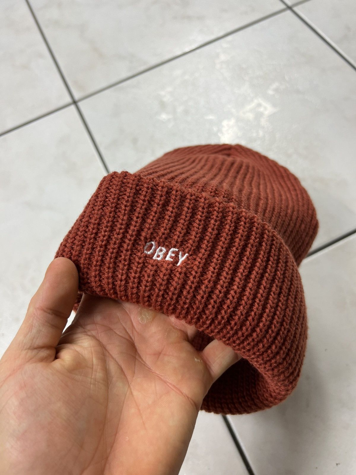 Obey Obey future beanie heavy knitted hat cap streetwear y2k logo Size ONE SIZE - 7 Thumbnail