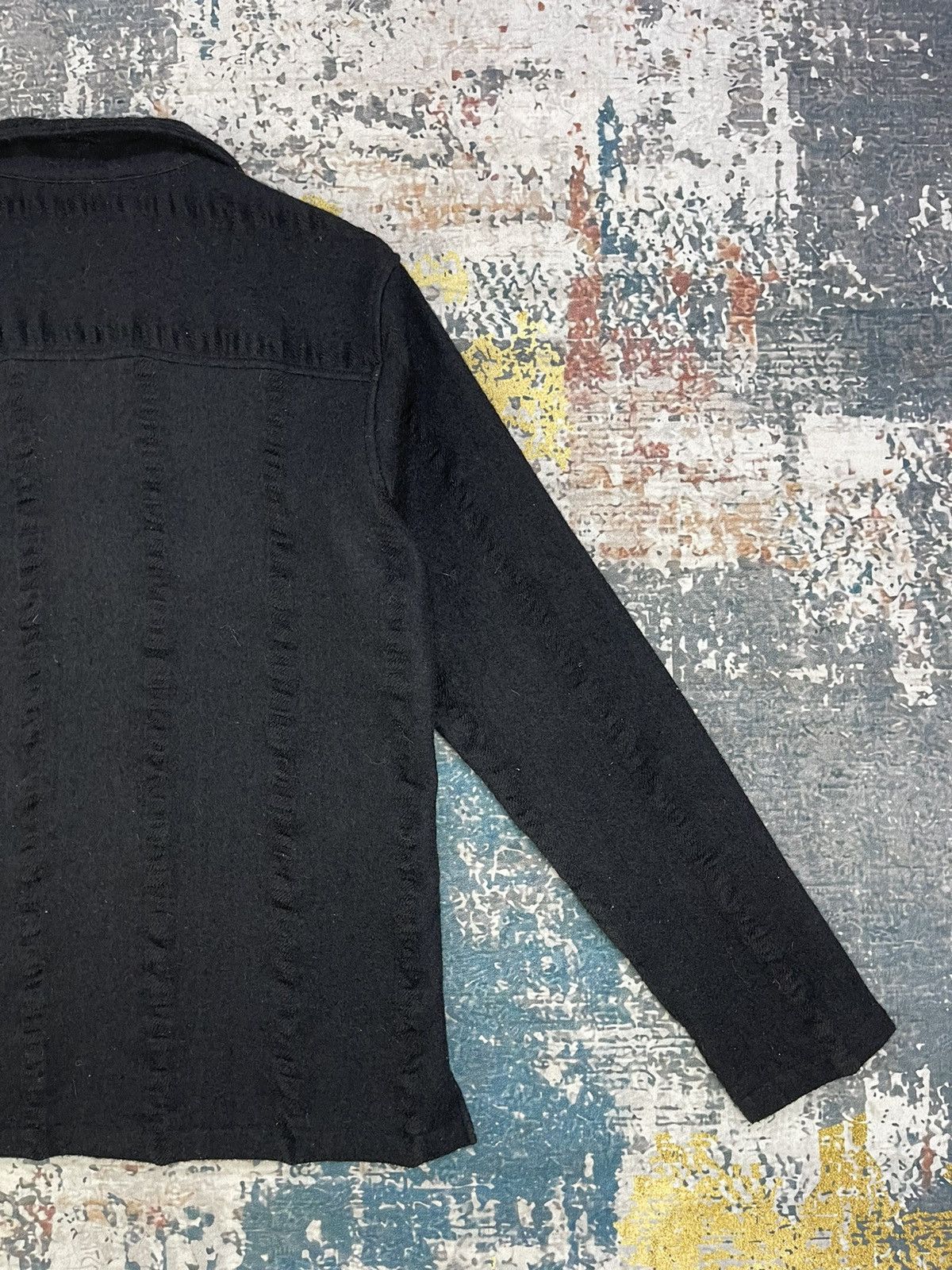 Boycott Issey Miyake Boycott Quarter Zip Wave Knit Pull Over Size US S / EU 44-46 / 1 - 5 Thumbnail