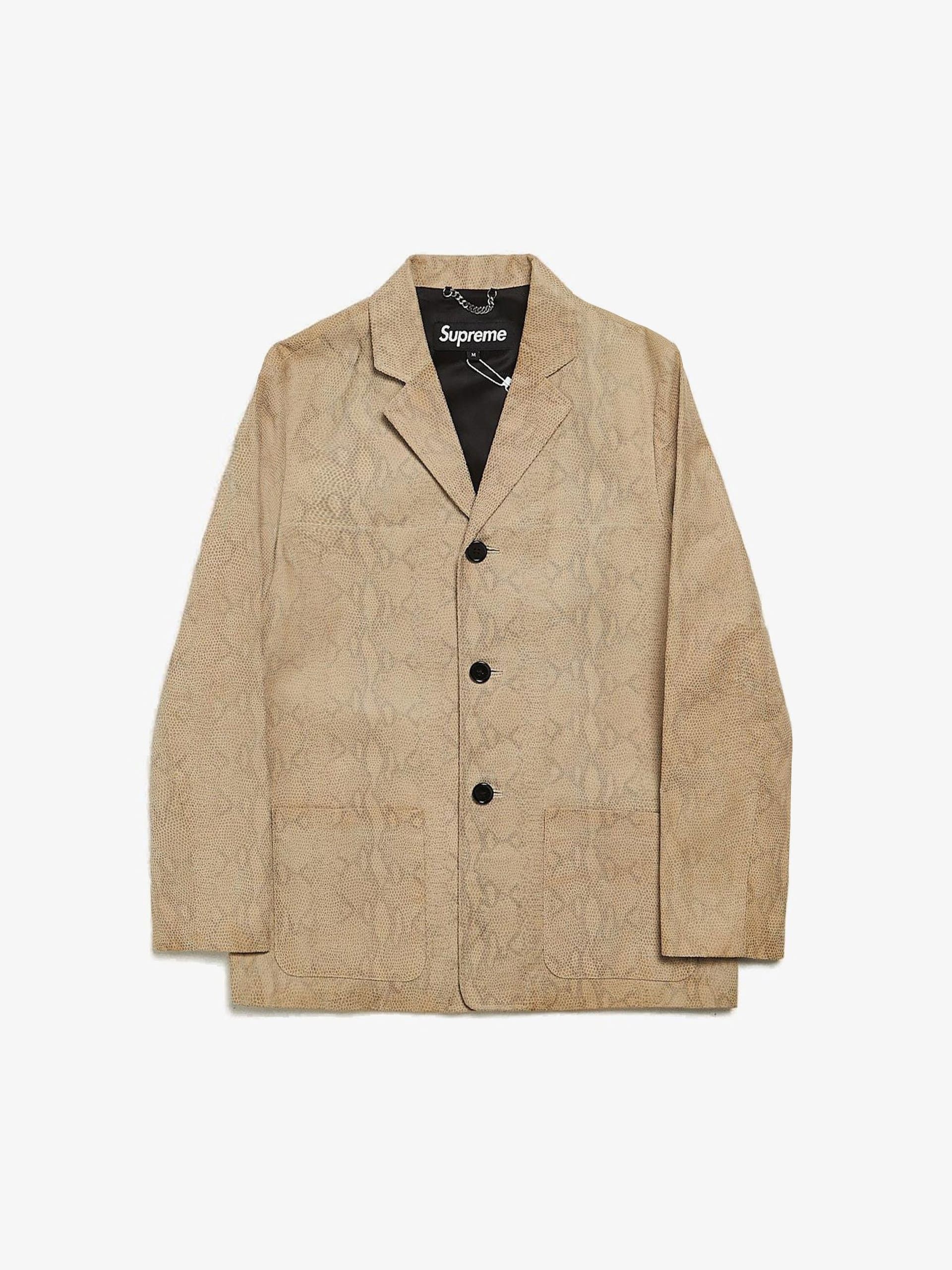 Supreme 16SS Leather Snakeskin Car Coat | Grailed 