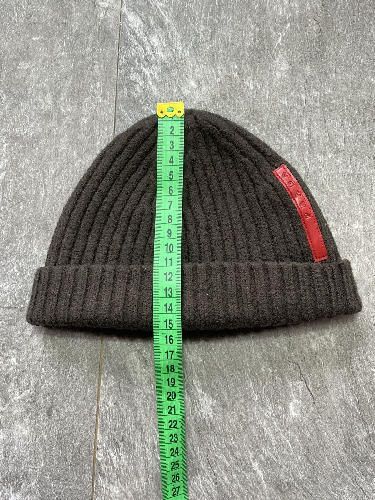 Prada Prada Vintage Wool Beanie Red Tab Logo Hat Size ONE SIZE - 7 Thumbnail