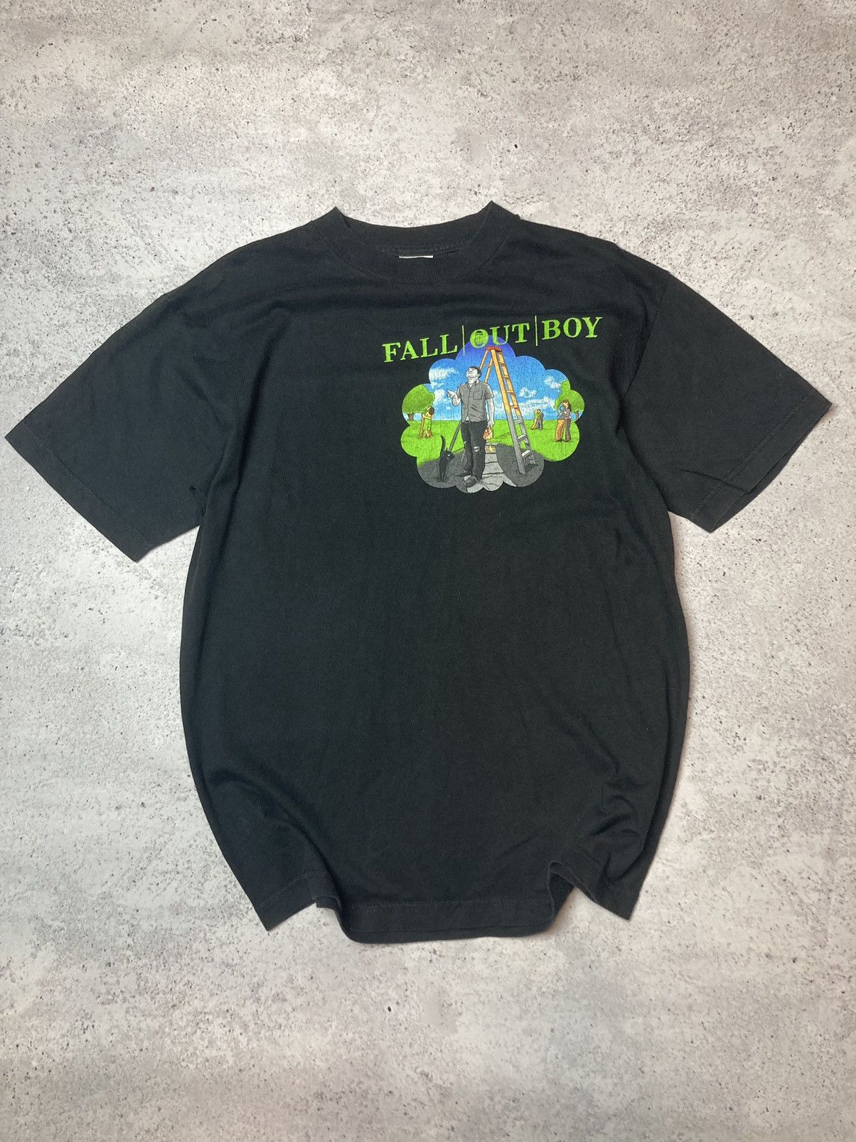 Pre-owned Rock Band X Rock T Shirt Fall Out Boys X Band Tees X Vintage 2007 In Black