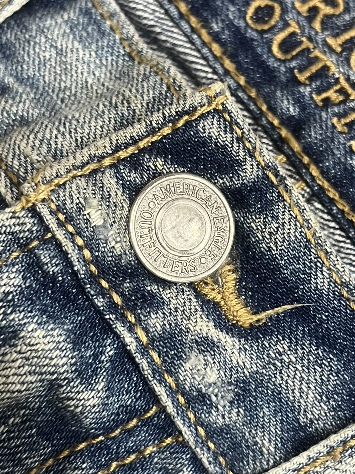 American Eagle Outfitters ⚡️Distressed⚡️American Eagle Outfitters Slim Straight Jeans Size US 30 / EU 46 - 5 Thumbnail