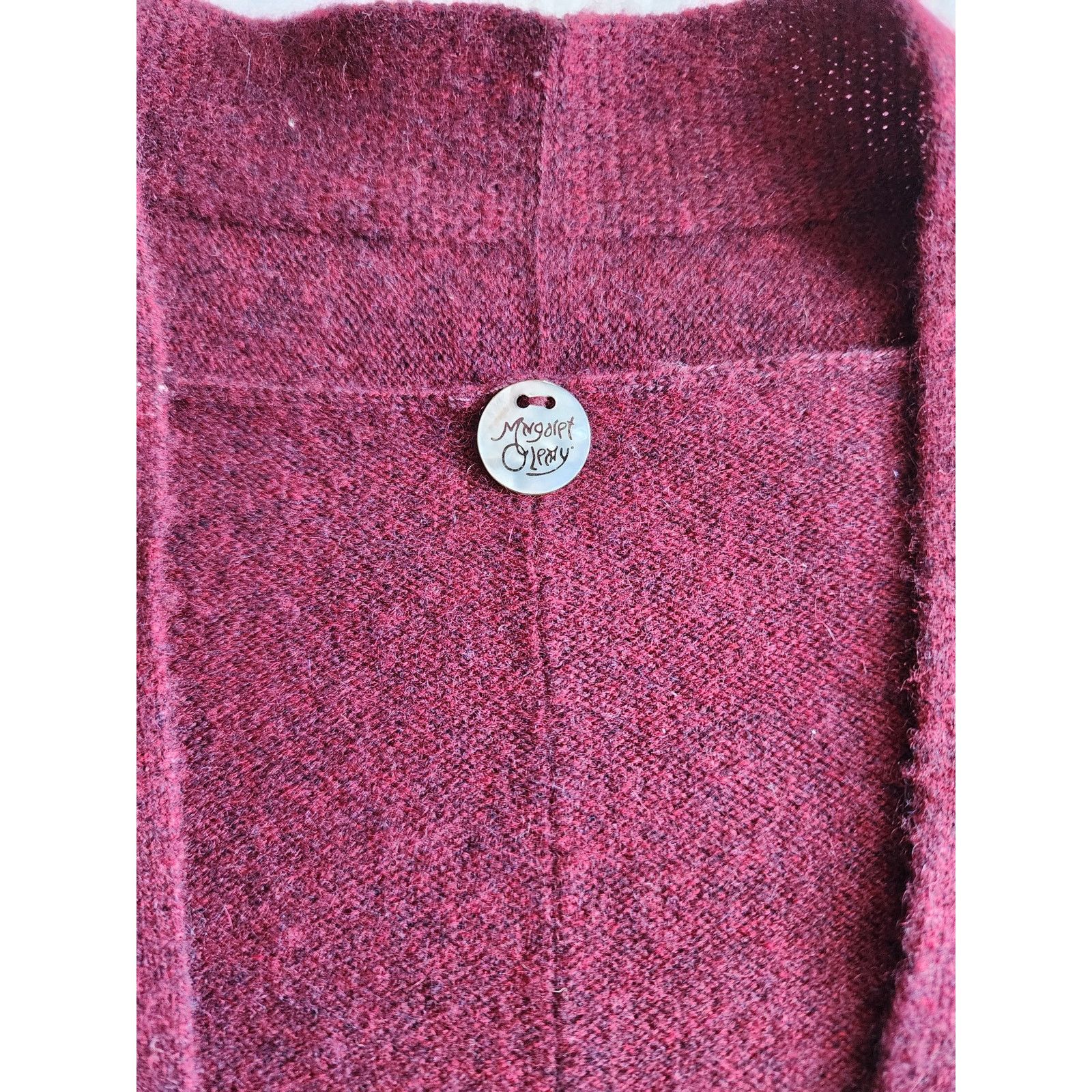 Other Margaret O'Leary Duster Cardigan 100% Cashmere XS/S Burgundy Size XS / US 0-2 / IT 36-38 - 3 Thumbnail