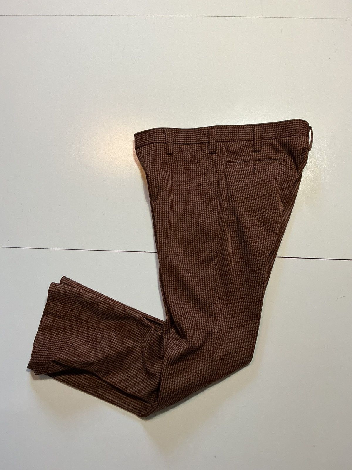 Vintage Vintage 70s Houndstooth Knit Flare Disco Leisure Dress Pants Size US 34 / EU 50 - 2 Thumbnail
