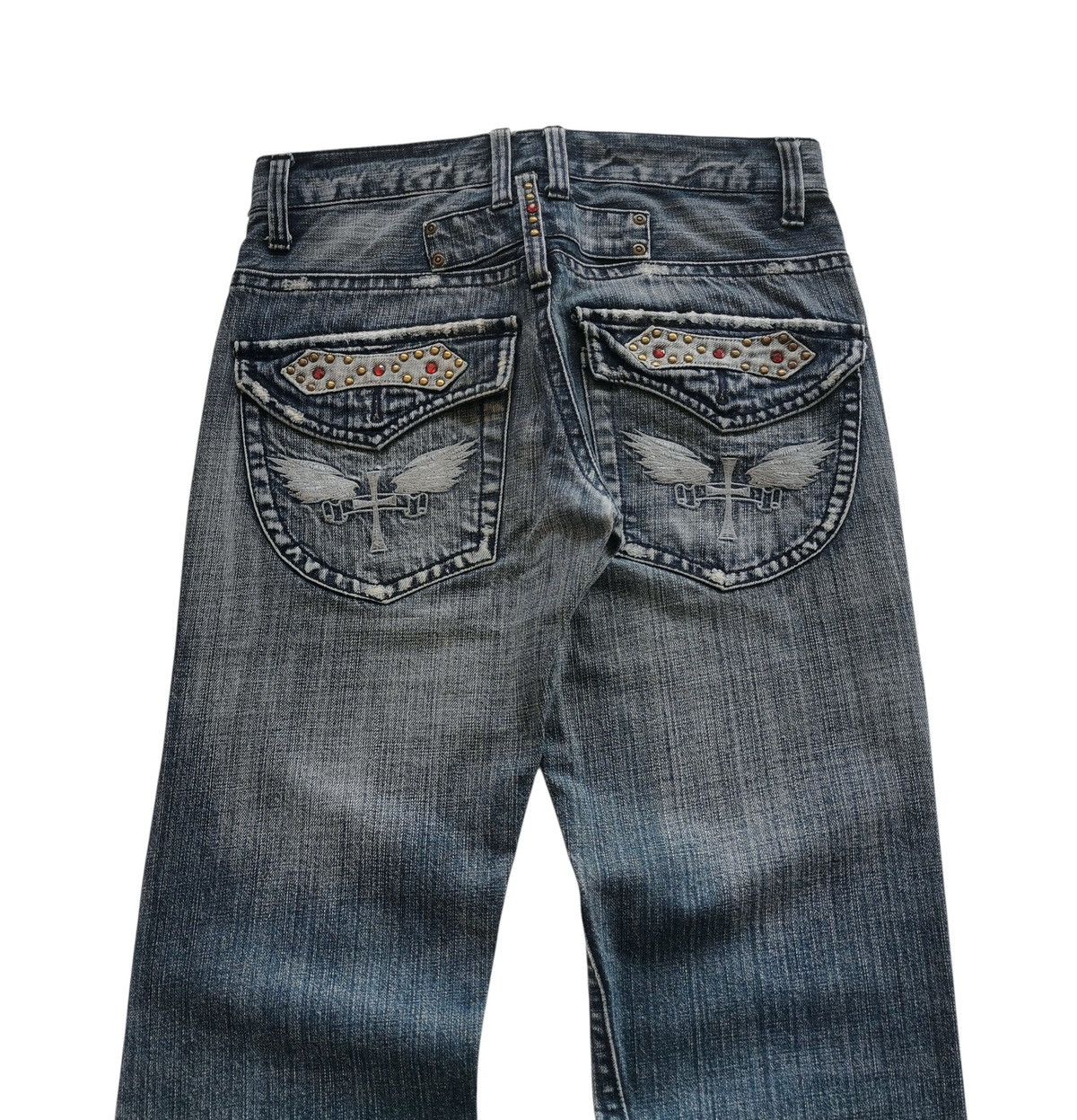 Japanese Brand Ultimax Bootcuts Studded Embroidery Pockets Jeans Size 32x31 Size US 32 / EU 48 - 1 Thumbnail