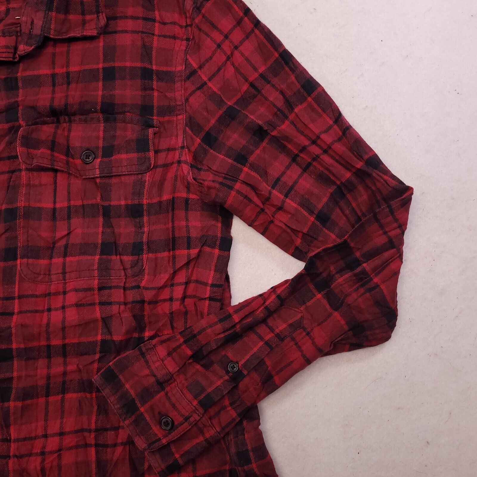 Old Navy Old Navy Tartan Flannel Button Shirt Mens Size Medium M Red Size US M / EU 48-50 / 2 - 6 Thumbnail