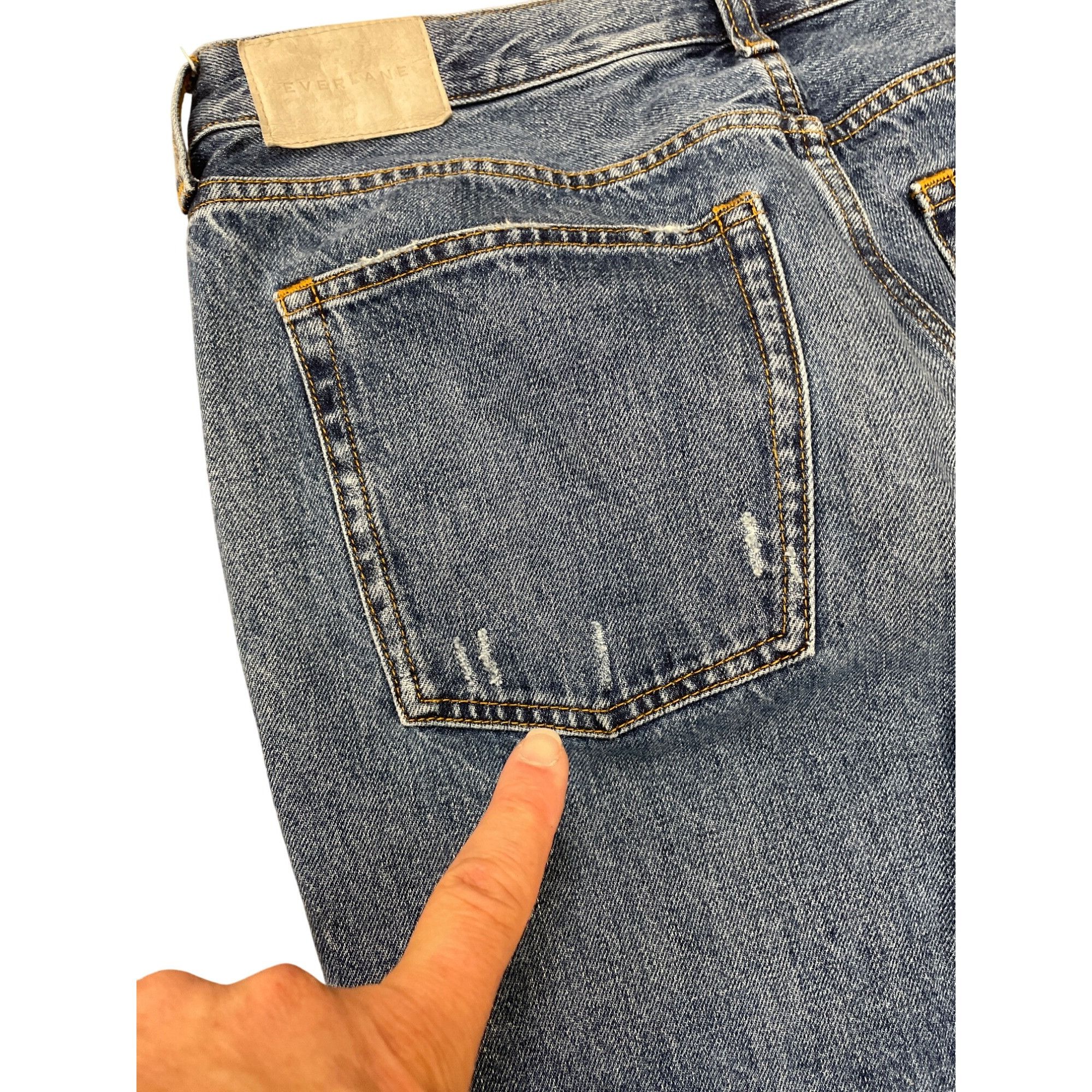 Everlane Everlane Mens Relaxed Straight Fit Blue Denim Jeans size 29R Size US 29 - 15 Thumbnail