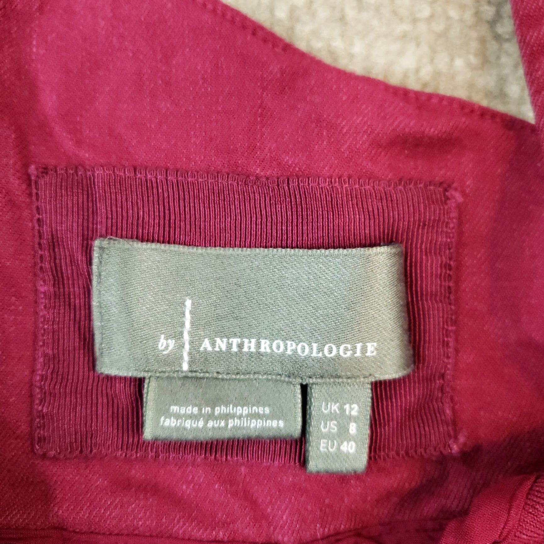 Anthropologie VINTAGE Anthropologie Dress Womens Size 8 Purple Linen Mini Sleeveless Stretch Casual Size M / US 6-8 / IT 42-44 - 5 Thumbnail