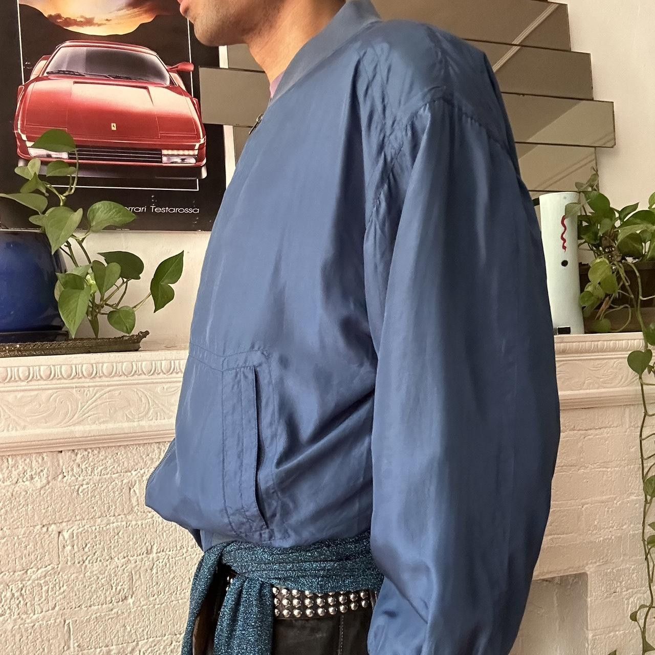 Other VINTAGE BLUE SILK OVERSIZED BOMBER JACKET _ XL Size US XL / EU 56 / 4 - 3 Thumbnail