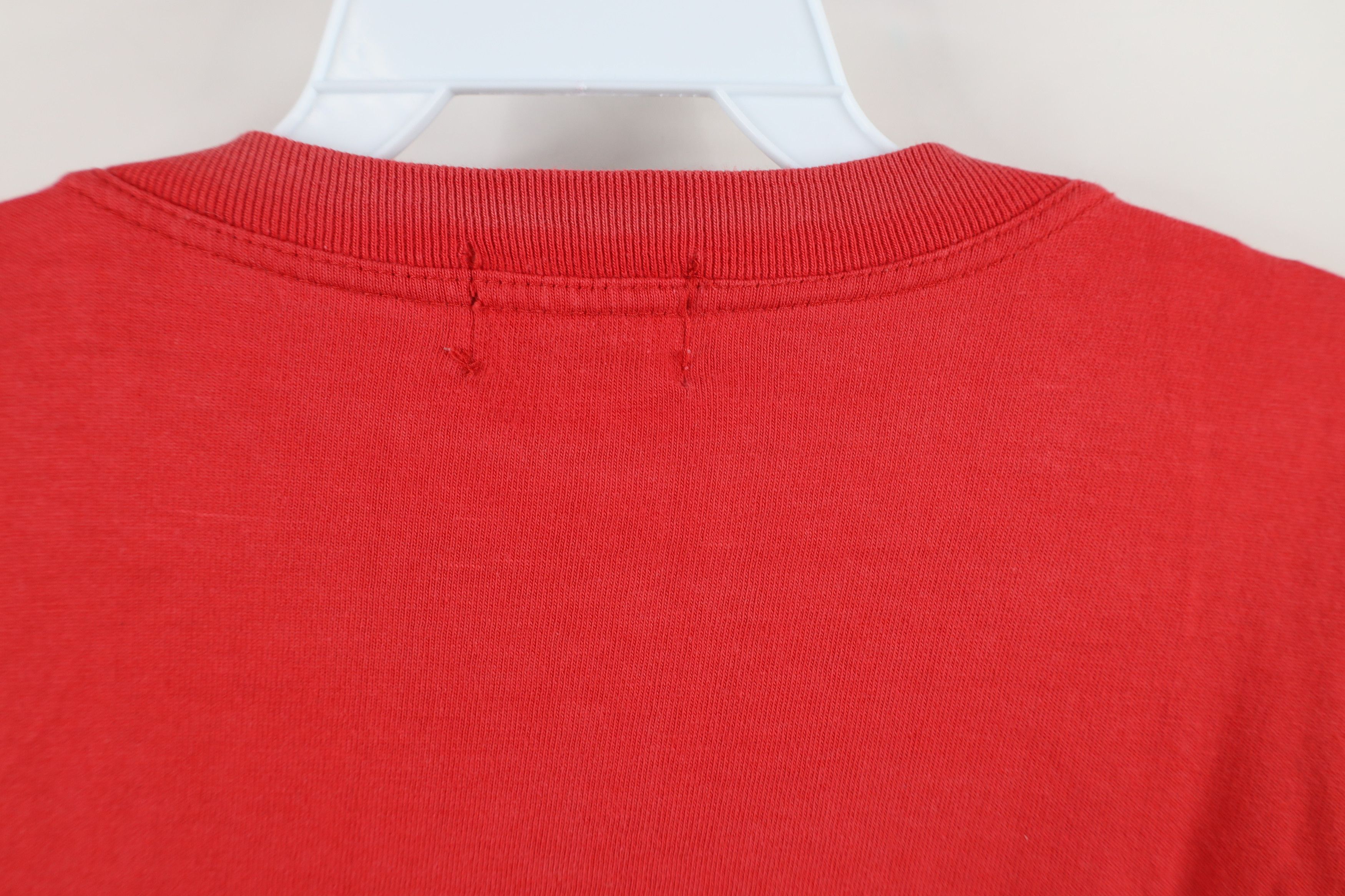 Vintage Vintage 90s Streetwear Baggy Pocket T-Shirt Red Cotton USA Size US XL / EU 56 / 4 - 8 Thumbnail