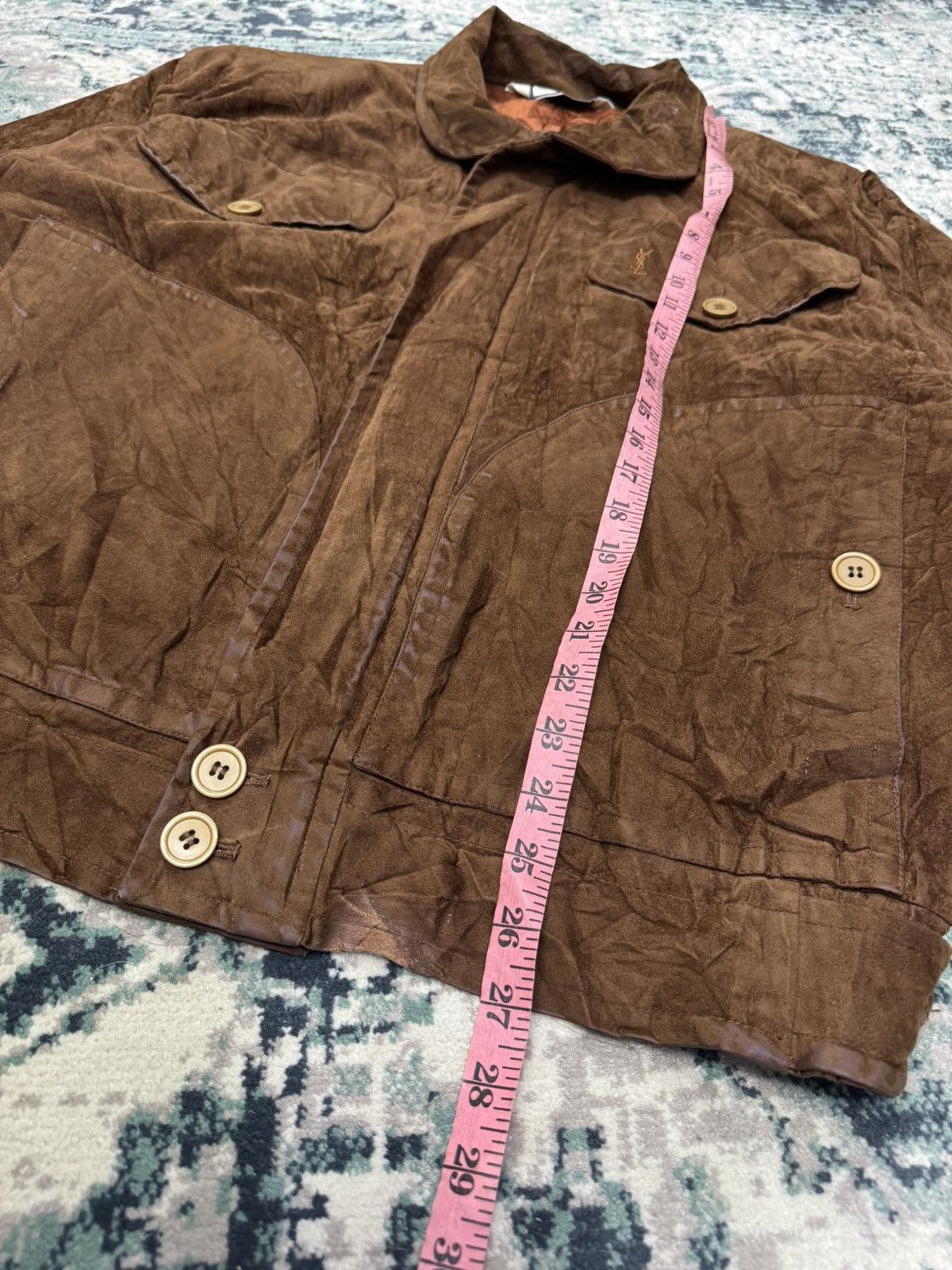 Yves Saint Laurent VINTAGE 90s YVES SAINT LAURENT SUEDE BOMBER JACKET Size US M / EU 48-50 / 2 - 8 Thumbnail