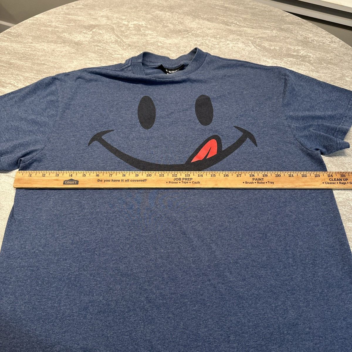 Joe Boxer × Vintage Vintage 90s Joe Boxer T Shirt Size XL Blue Smiley Face AOP Size US XL / EU 56 / 4 - 4 Thumbnail
