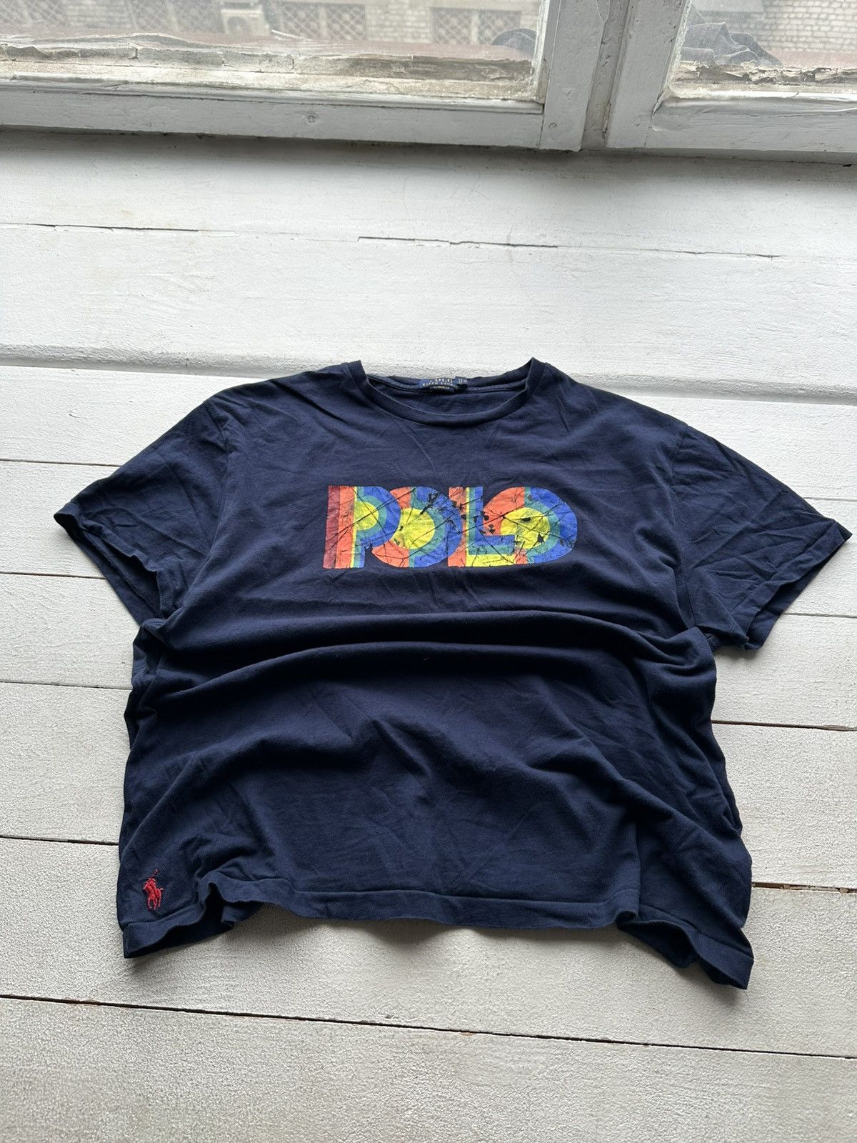Designer × Ralph Lauren × Vintage 🚨VNTG RARE POLO RL T shirt big logo Ralph lauren Size US L / EU 52-54 / 3 - 1 Thumbnail