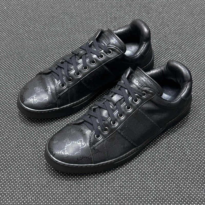 Gucci Gucci Stylish Black Casual Sneakers - Size US 7.5 / EU 40-41 - 1 Thumbnail