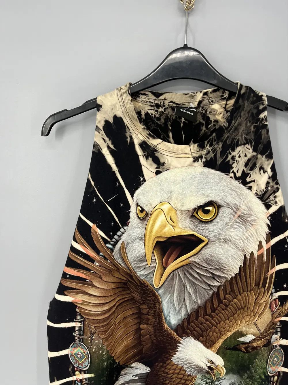 Band Tees × Vintage Cool T-shirt with eagle neon print in Harley style Size US L / EU 52-54 / 3 - 3 Thumbnail