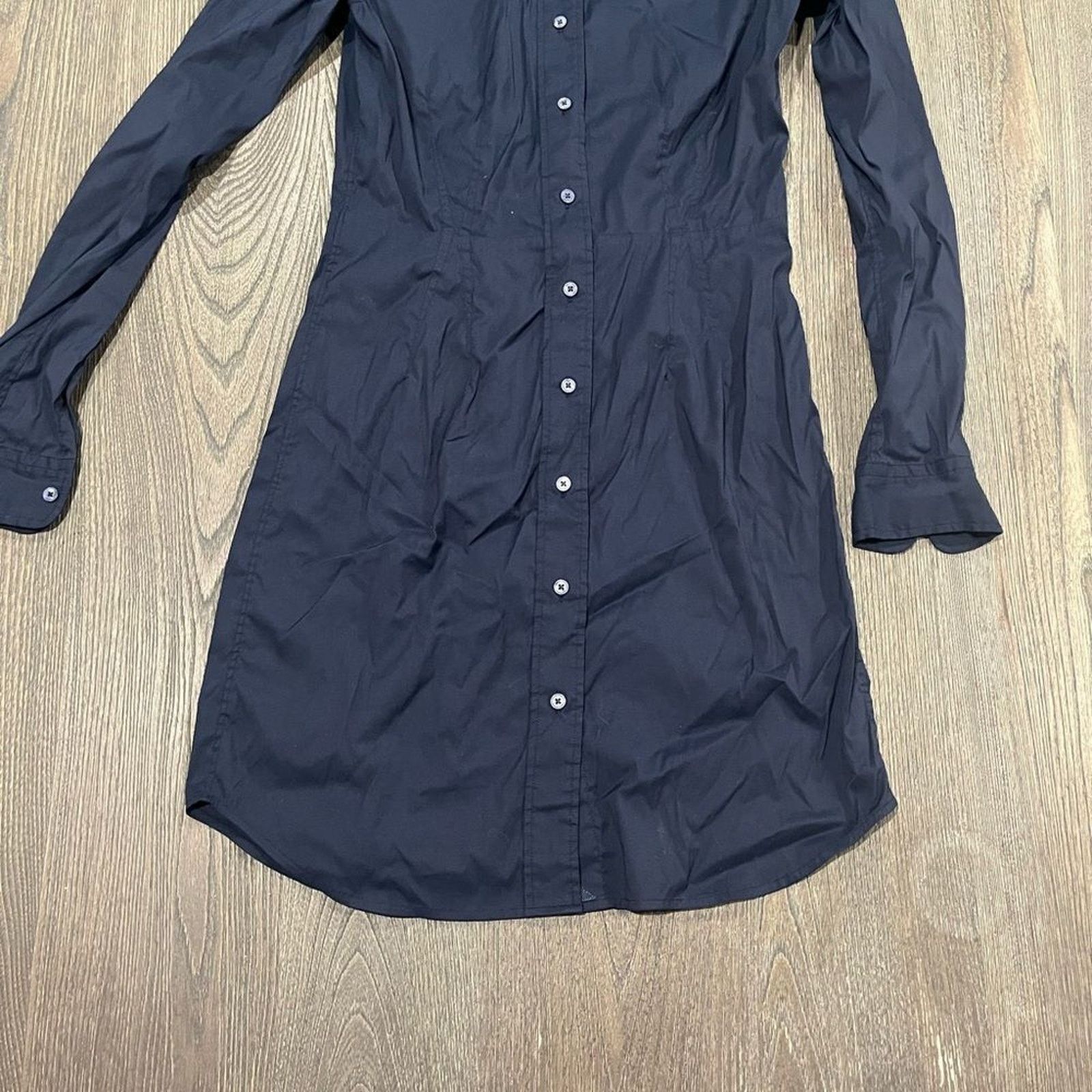 UNTUCKit UNTUCKit Marisol Navy Blue Collared Long Sleeve Dress Size 0 Size XS / US 0-2 / IT 36-38 - 2 Thumbnail