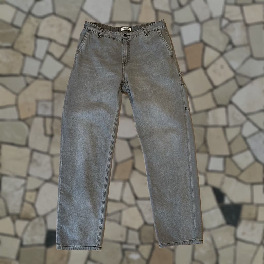 Carhartt VINTAGE Carhartt Work In Progress Pierce Jeans Woman 30 Gray Slim/Relaxed High Rise Denim Stretch City/Workwear Baggy? Size 30" / US 8 / IT 44 - 1 Thumbnail