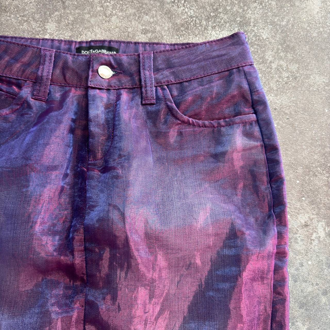 Dolce & Gabbana × Vintage Dolce & Gabbana Vintage Metallic Logo Skirt Size 27" / US 4 / IT 40 - 6 Thumbnail