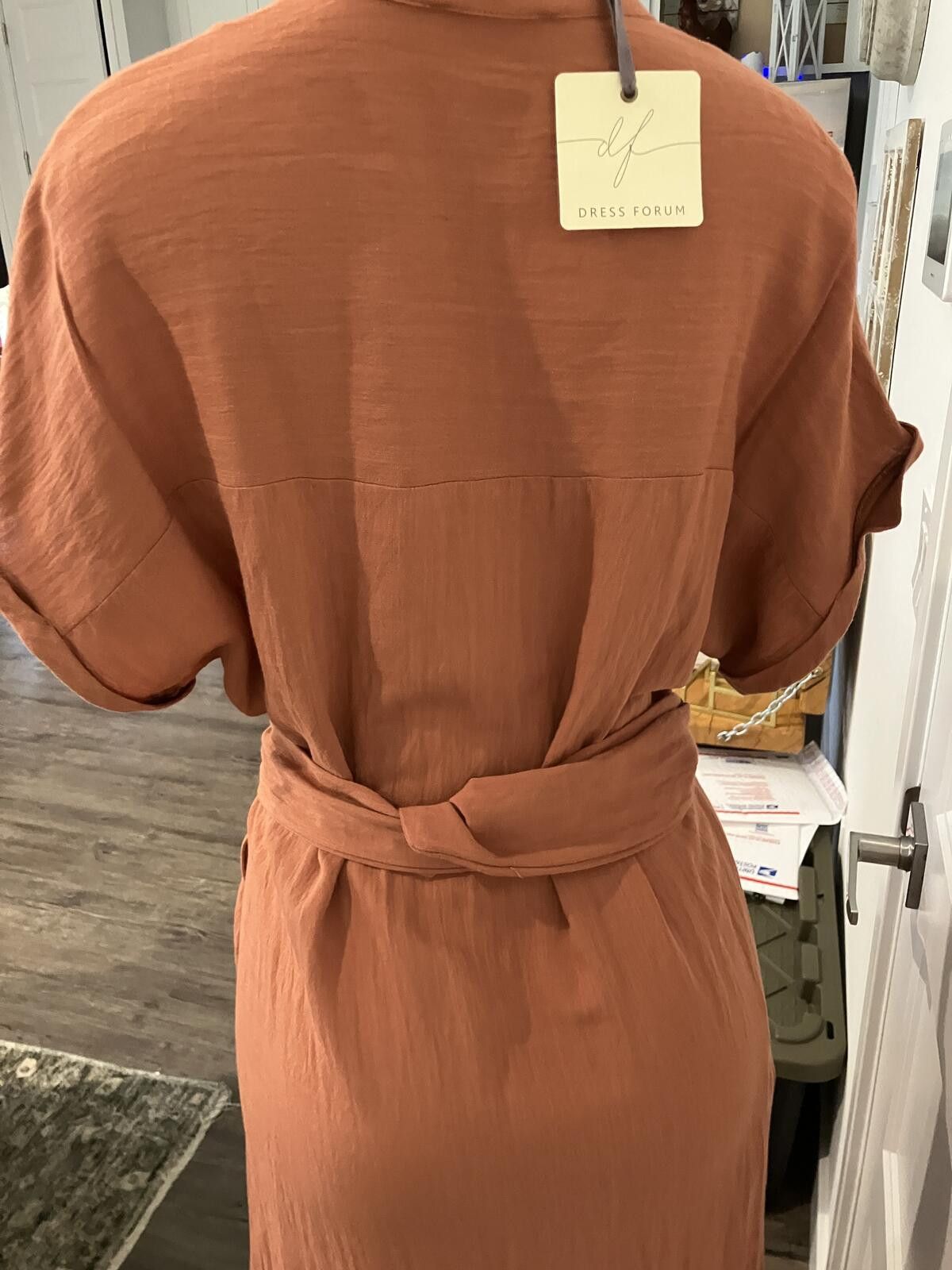 Other NWT Button-Down Belted Dress in Rust Size S / US 4 / IT 40 - 7 Thumbnail