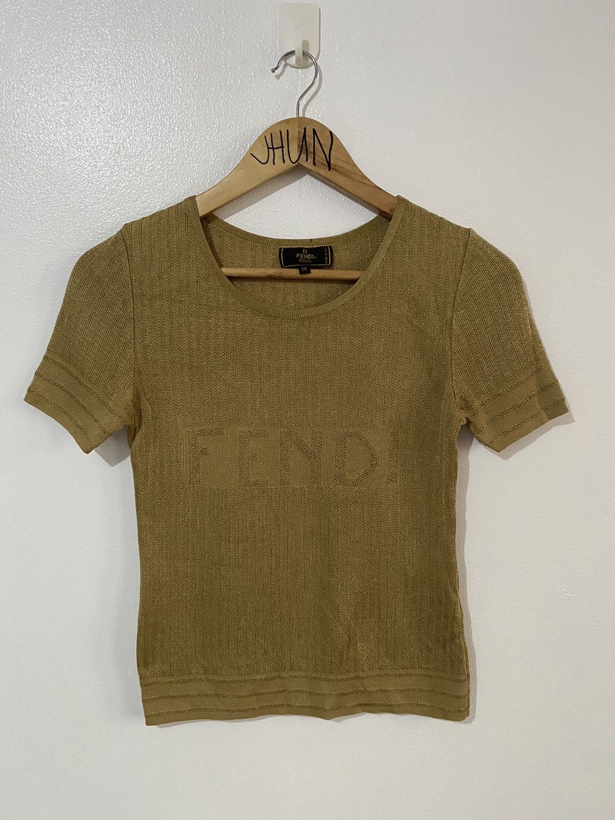 Vintage Fendi Ribbed Knit Style Top