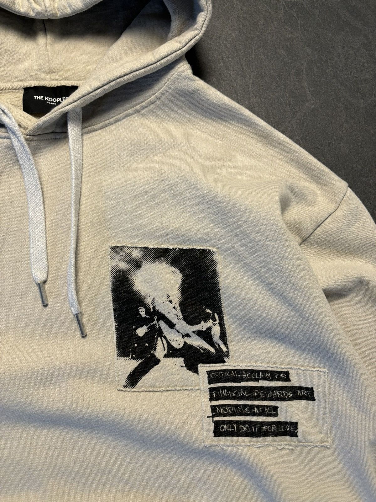 The Kooples The Kooples Patched Beige Hoodie Size US L / EU 52-54 / 3 - 4 Thumbnail